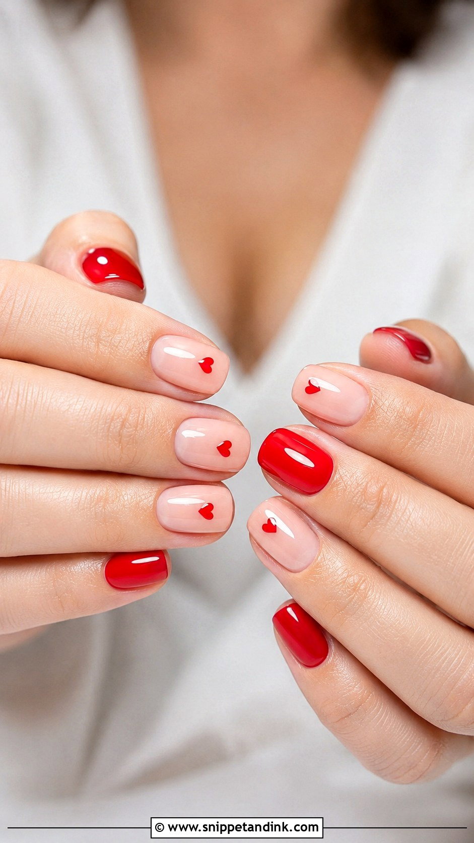 Red Heart Wedding Nails - Snippet and Ink - 20 Red Nails for Wedding