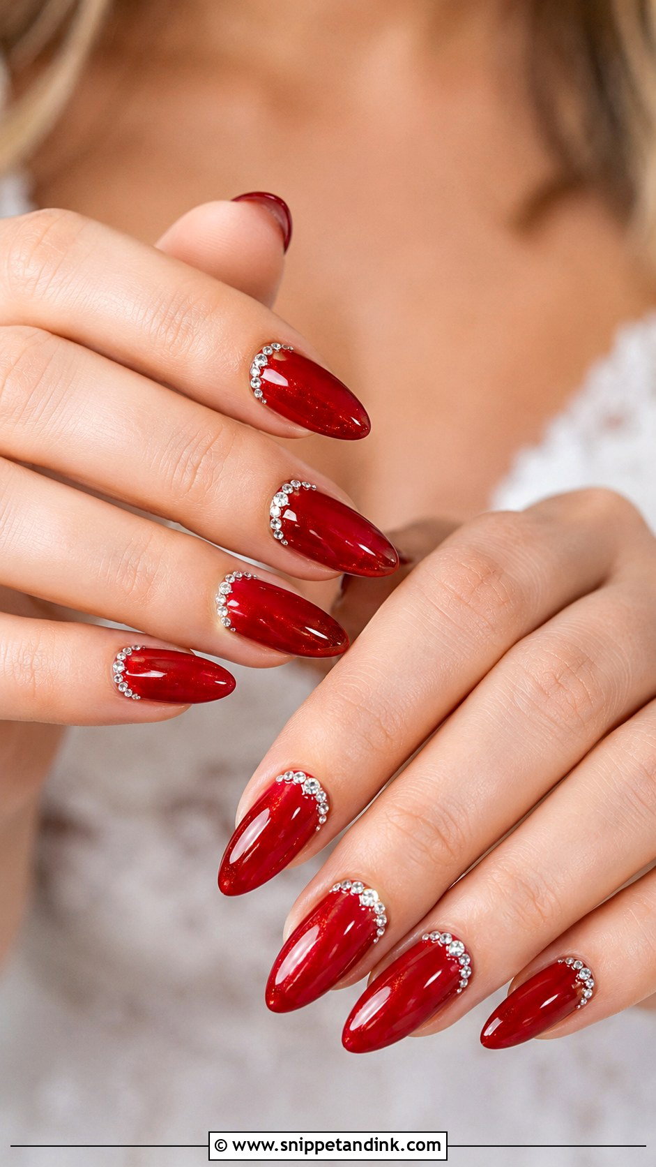 Red Heart Wedding Nails - Snippet and Ink - 20 Red Wedding Nails for Bride