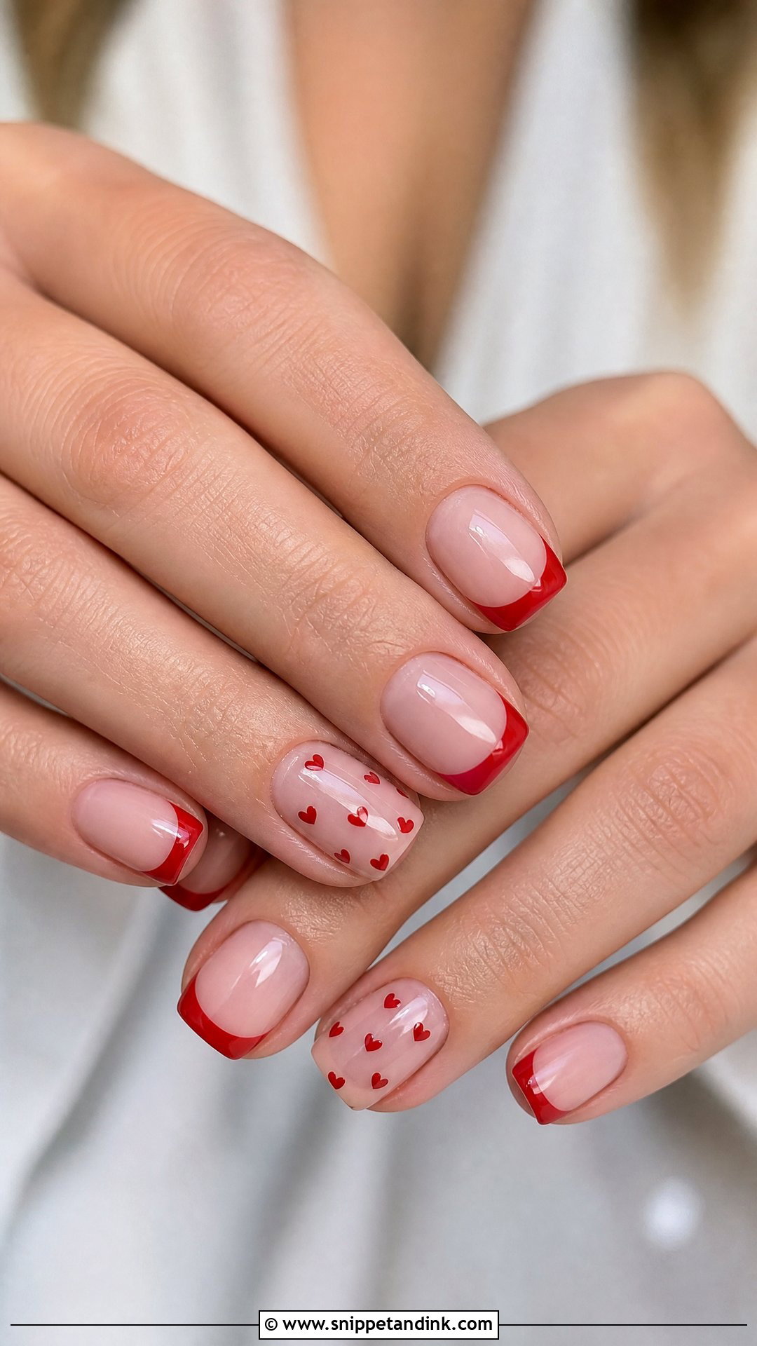 Red Heart Wedding Nails - Snippet and Ink - 25 Elegant Red Wedding Nail Art Ideas
