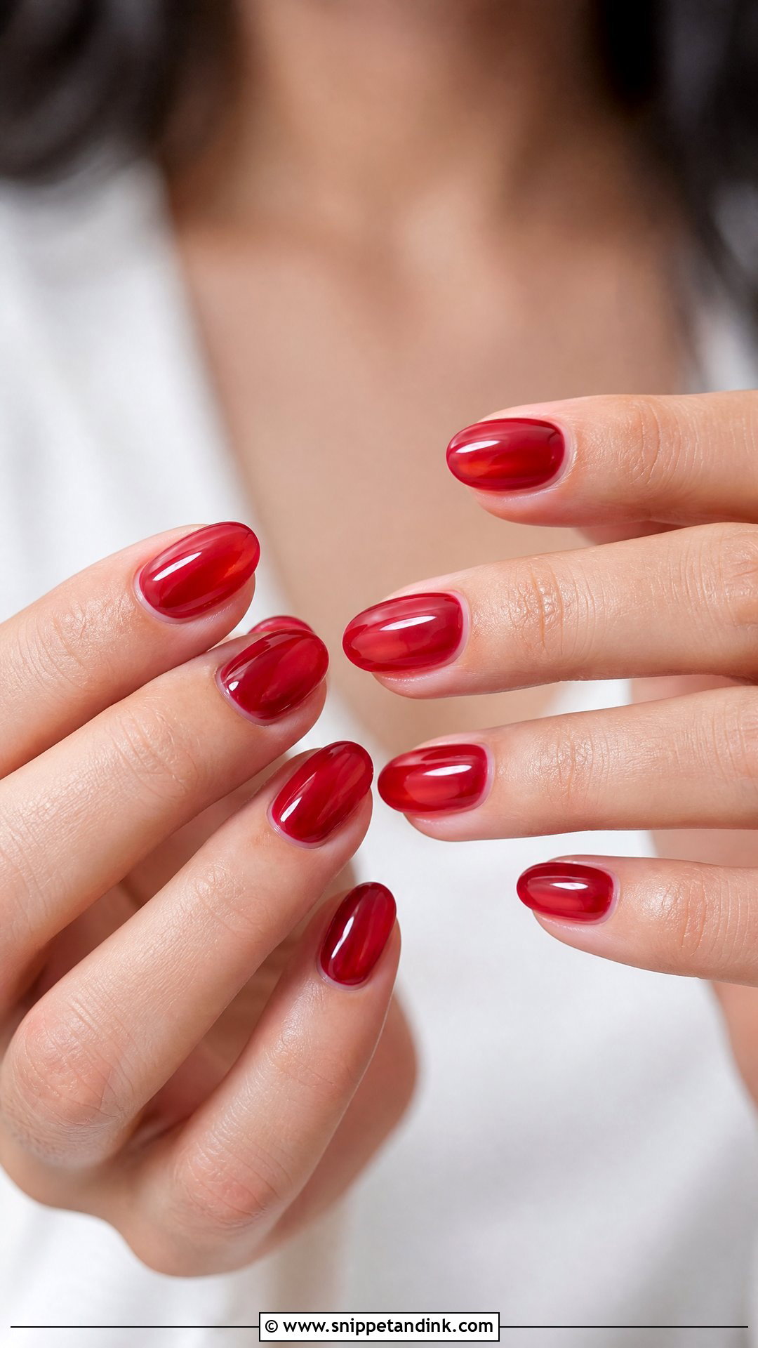 Red Jelly Bridal Nails - Snippet and Ink - 25 Red Bridal Nails