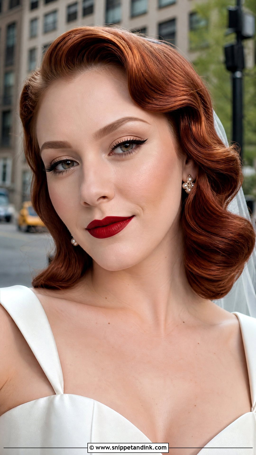 Red Lip Alt Wedding Makeup - Snippet and Ink - 25 Alt Wedding Makeup Ideas