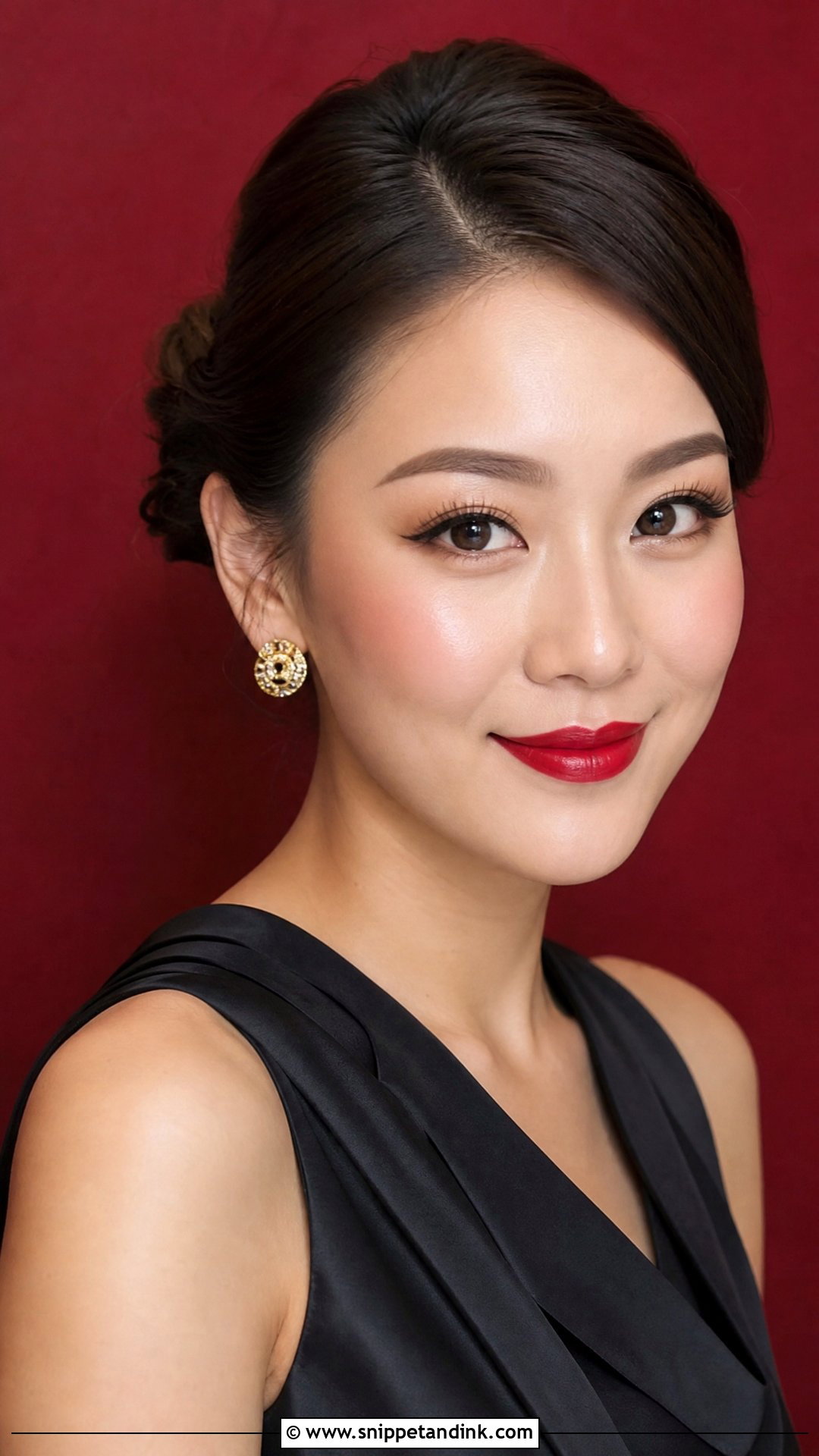 Red Lip Asian Wedding Guest Makeup - Snippet and Ink - 20 Asian Wedding Guest Makeup Ideas