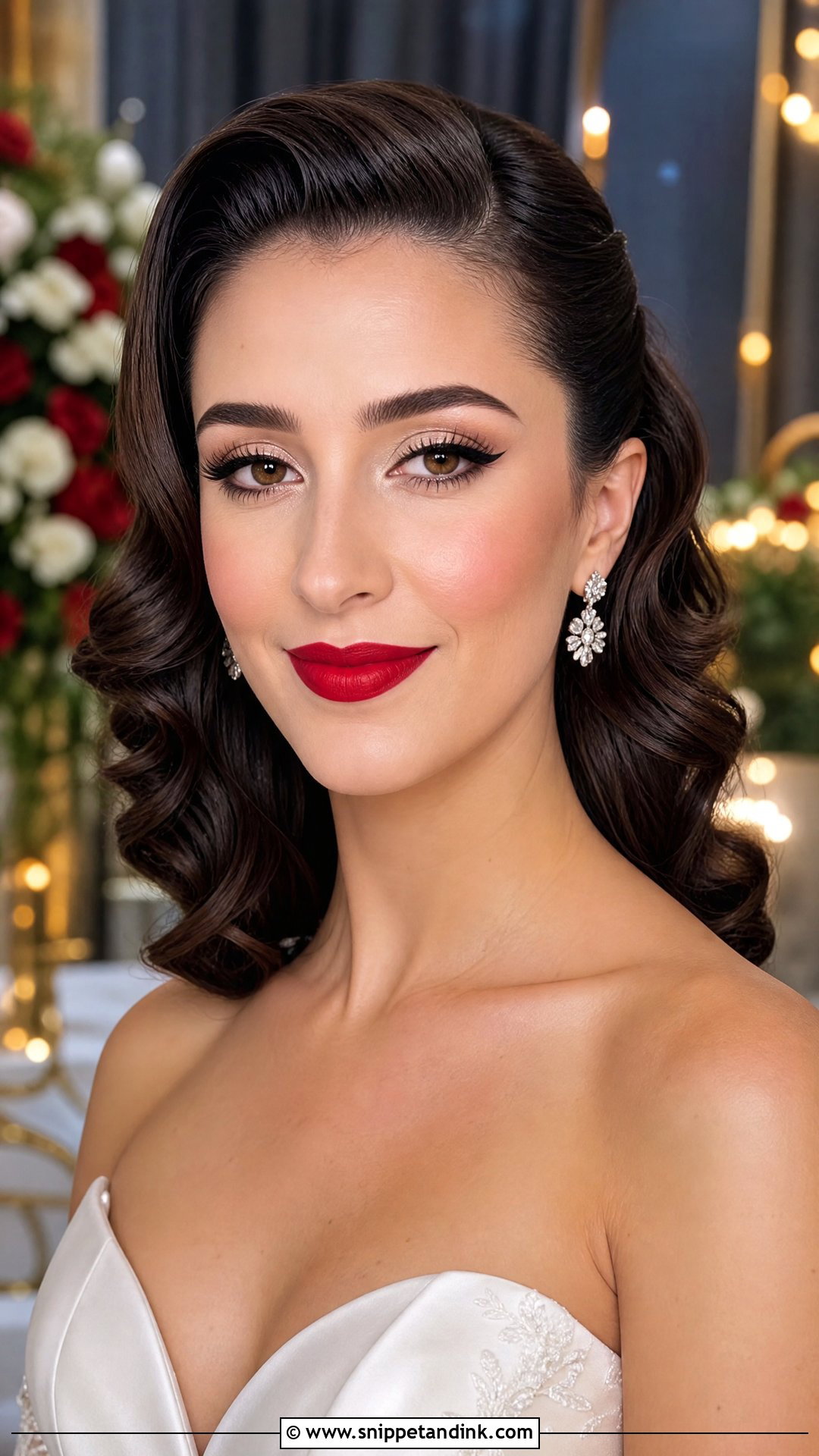 Red Lip Bridal Makeup - Snippet and Ink - 20 Bridal Makeup Styles