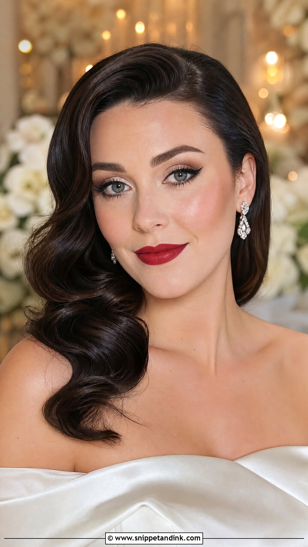 Red Lip Bridal Makeup - Snippet and Ink - 20 Wedding Bride Makeup Looks