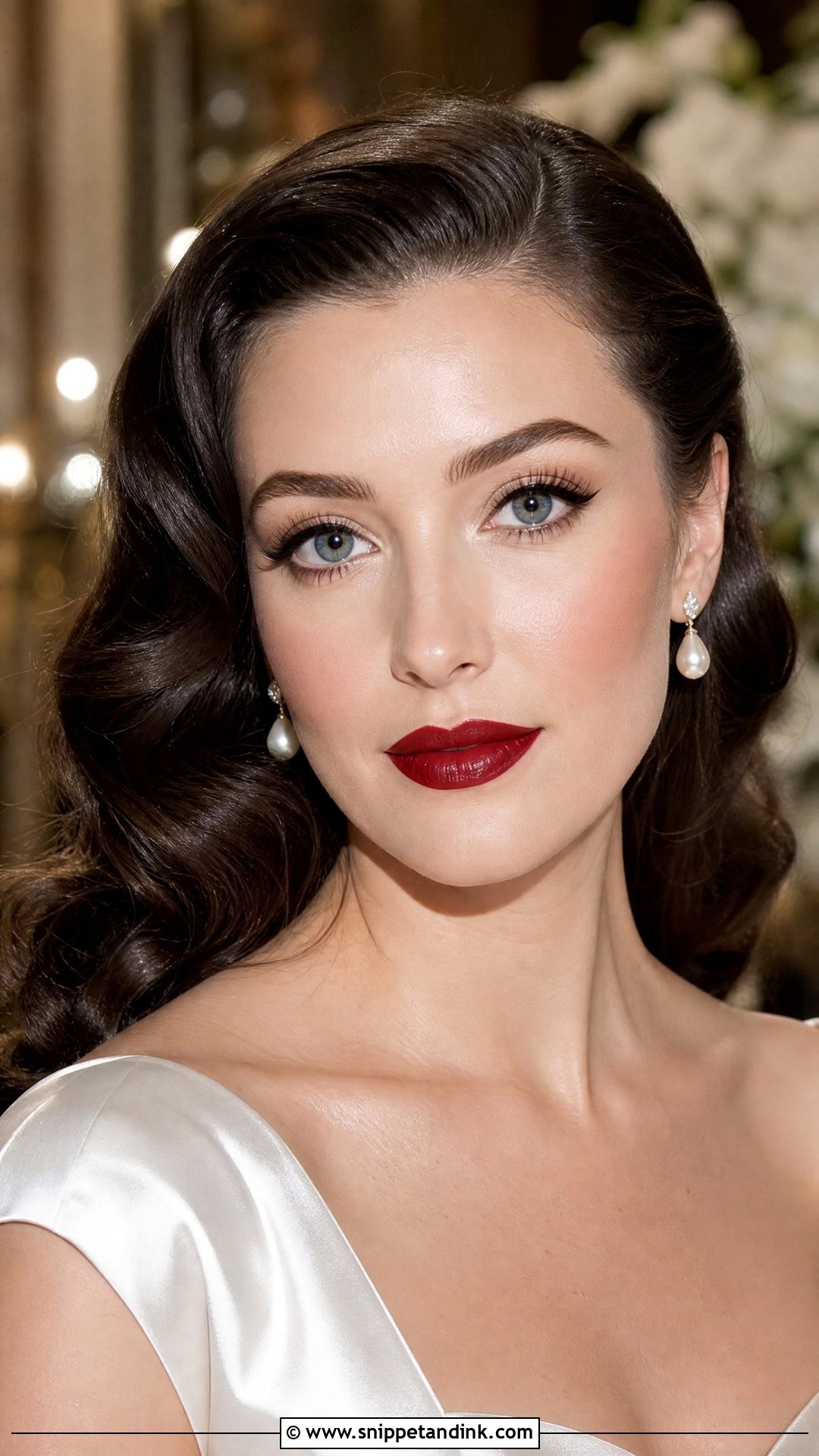Red Lip Bridal Makeup - Snippet and Ink - 20 Wedding Day Makeup for Bride Ideas