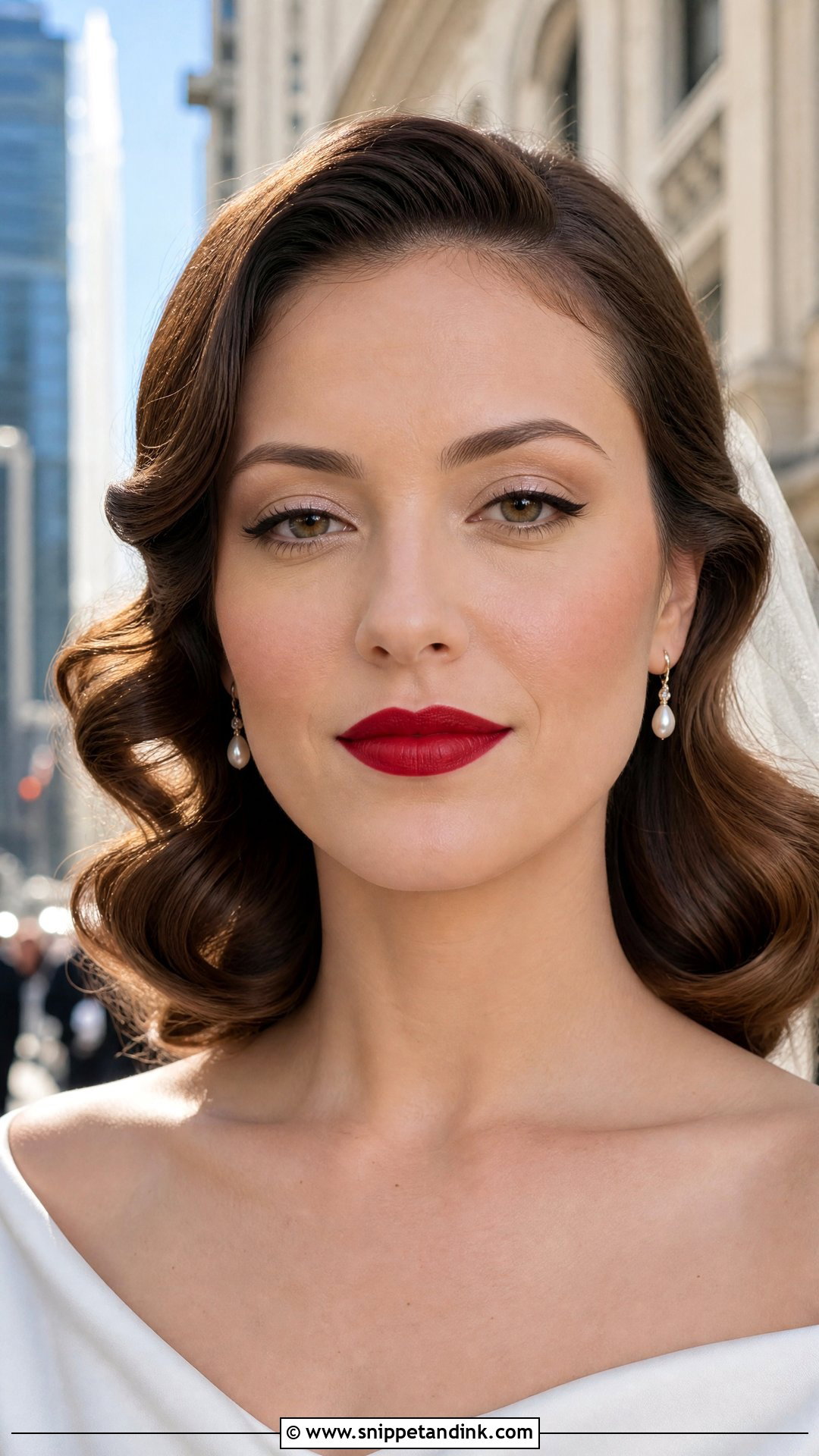 Red Lip Bridal Makeup - Snippet and Ink - 25 Bridal Makeup 2025 Ideas