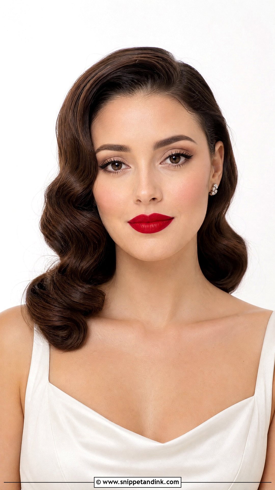 Red Lip Bridal Makeup - Snippet and Ink - 35 Bridal Makeup Ideas