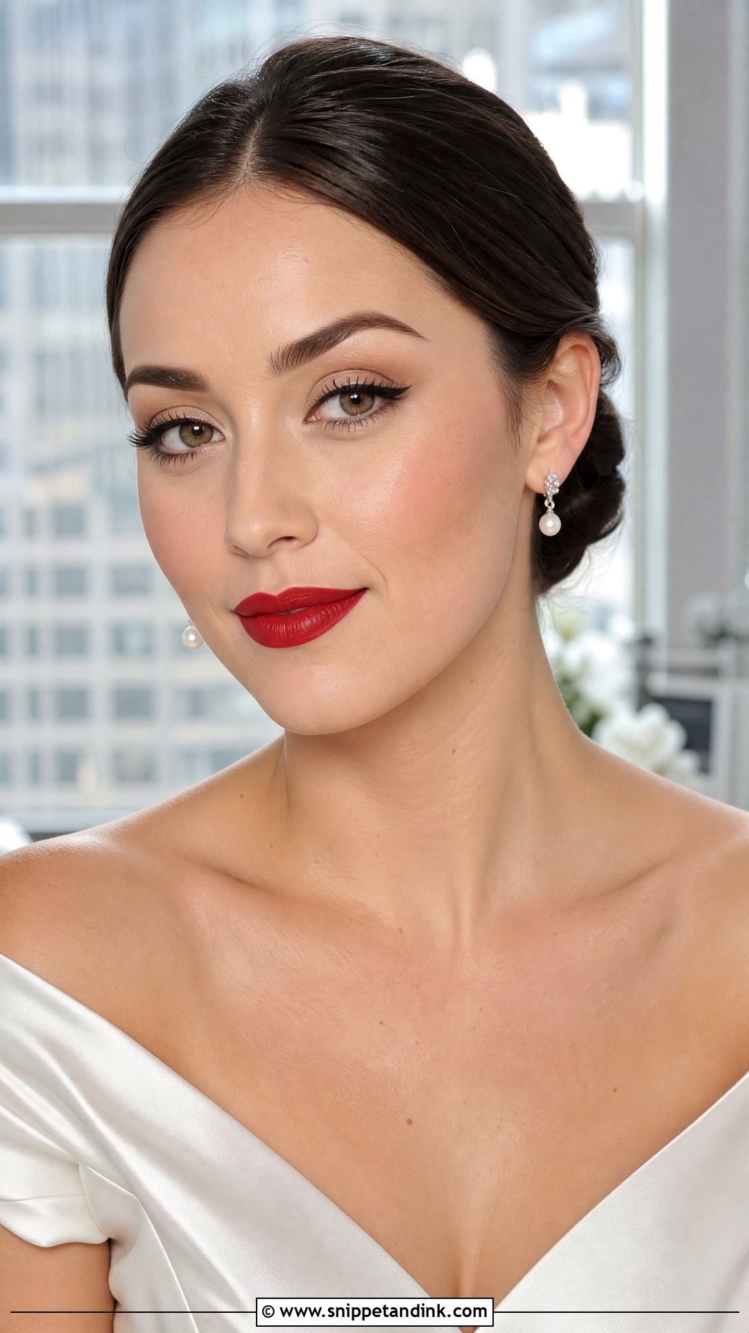 Red Lip Bridal Makeup - Snippet and Ink - 20 Makeup for Brides