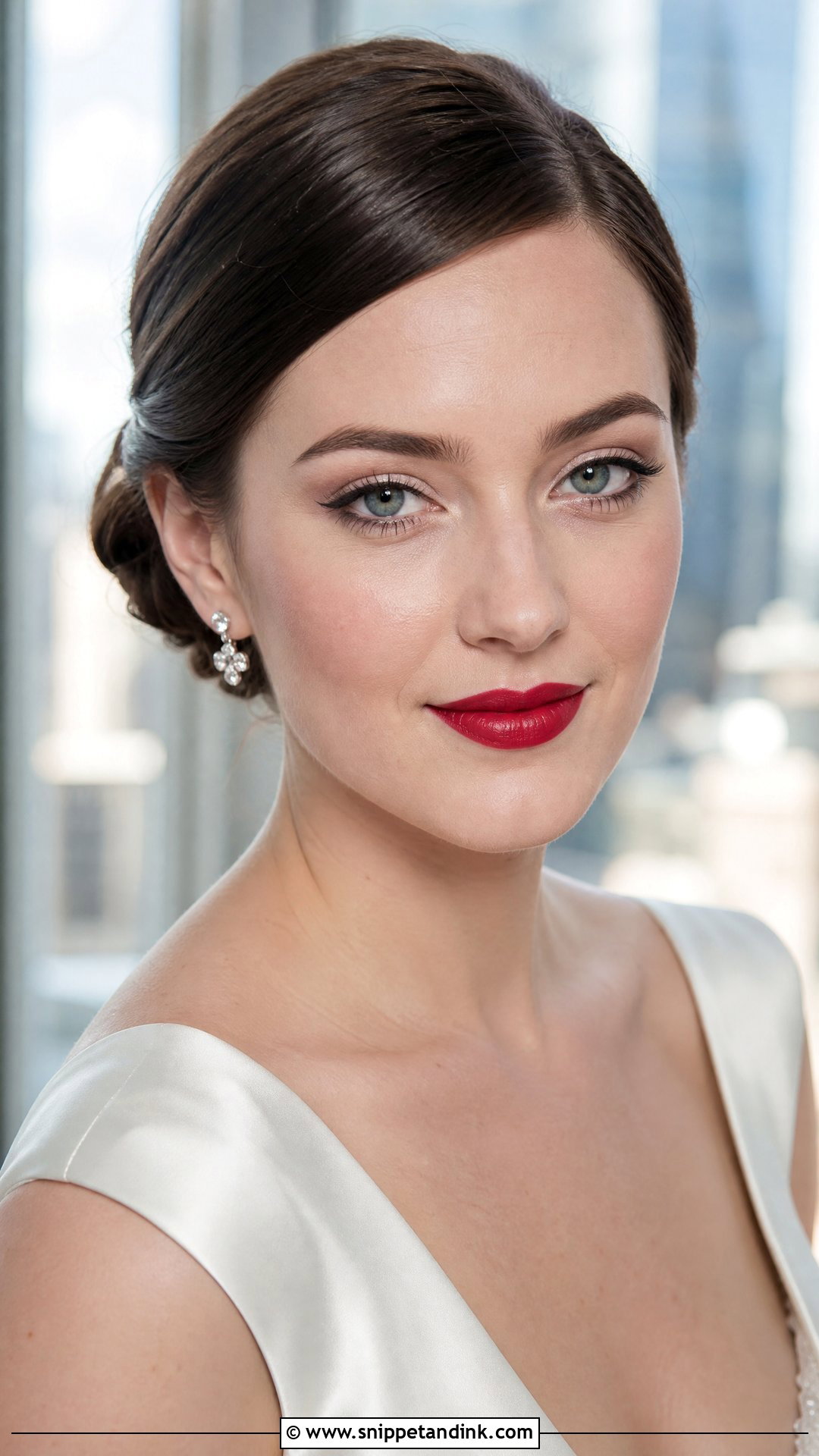 Red Lip Bridal Makeup - Snippet and Ink - 20 Modern Bridal Makeup Ideas