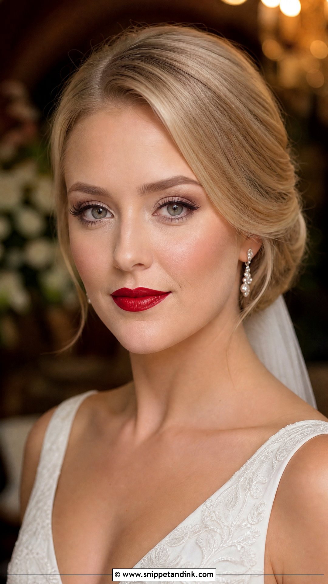 Red Lip Bridal Makeup For Blondes - Snippet and Ink - 30 Bridal Makeup for Blondes
