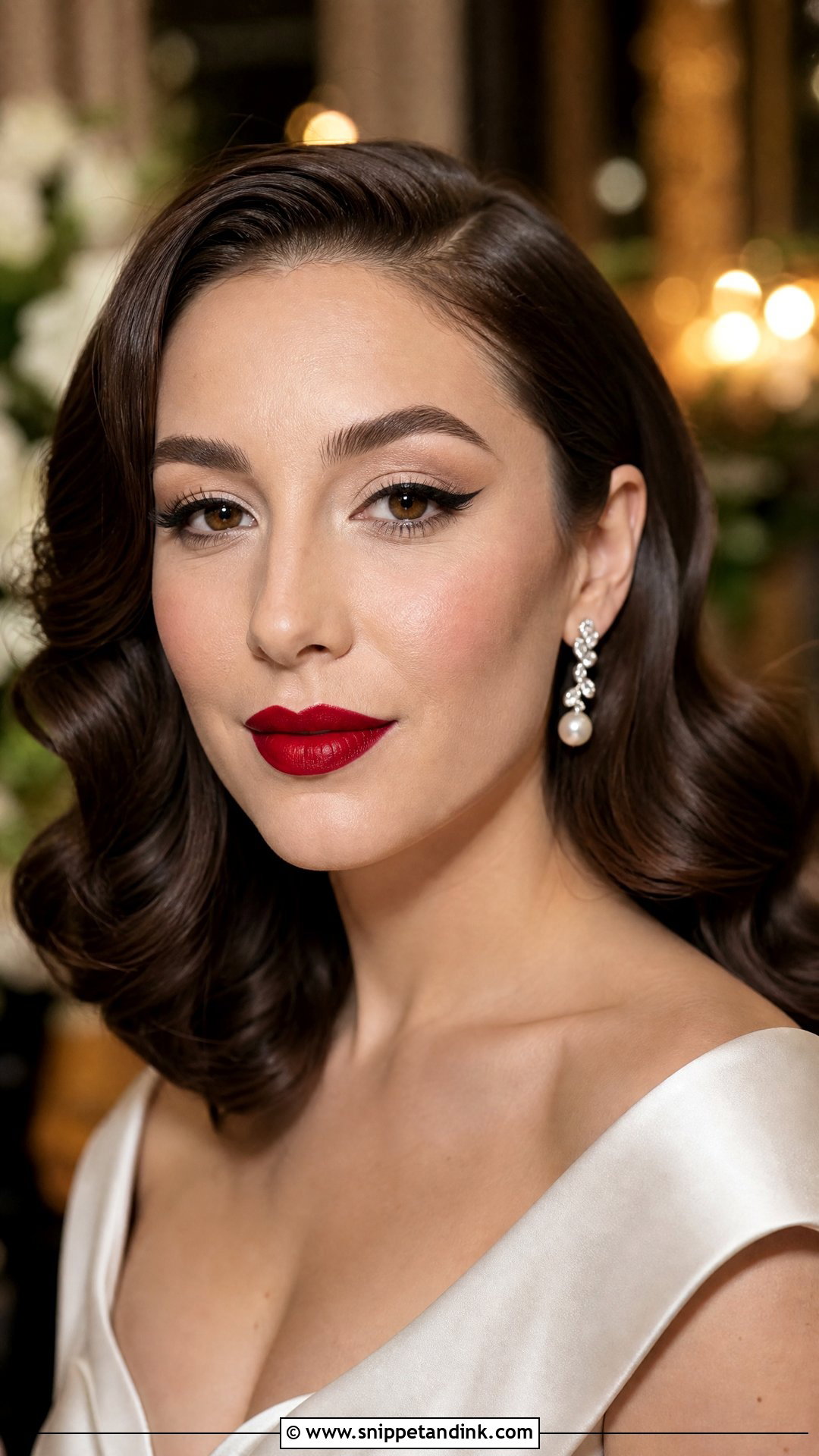 Red Lip Bridal Makeup For Brown Eyes - Snippet and Ink - 35 Bridal Makeup for Brown Eyes