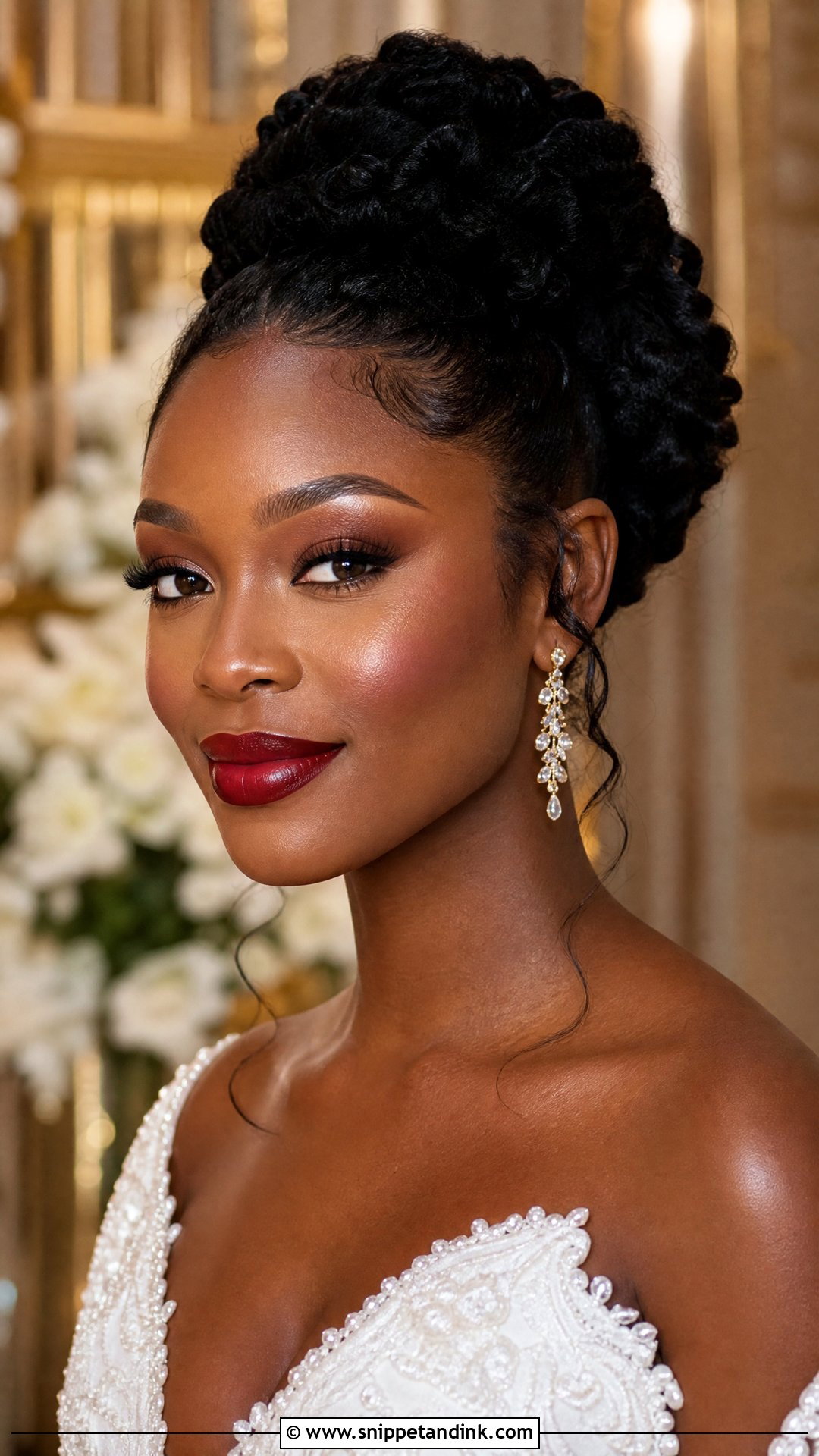 Red Lip Bridal Makeup For Dark Skin - Snippet and Ink - 20 Red Lipstick Bridal Makeup Ideas