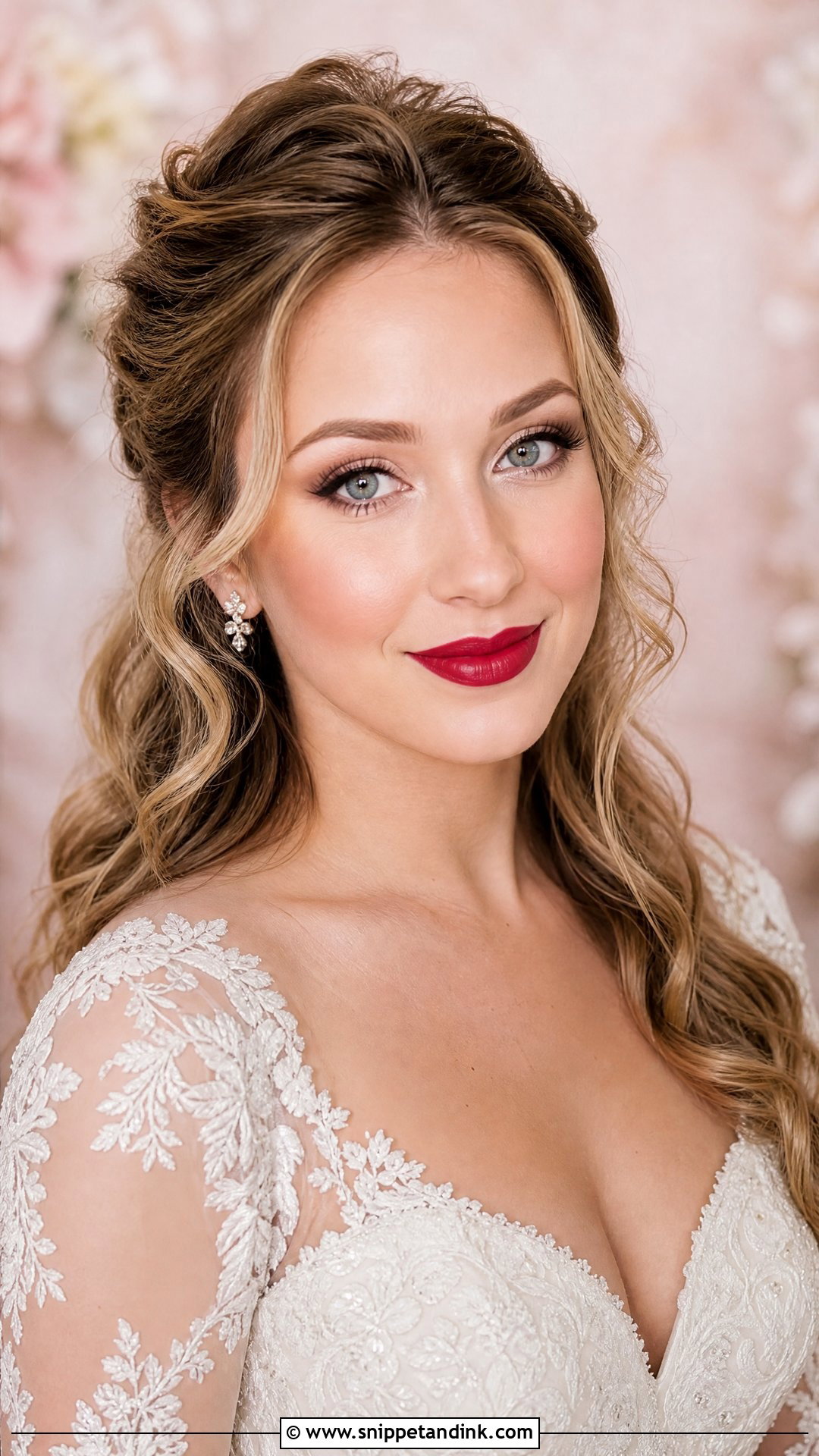 Red Lip Bridal Makeup For Fair Skin - Snippet and Ink - 25 Bridal Makeup with Red Lips