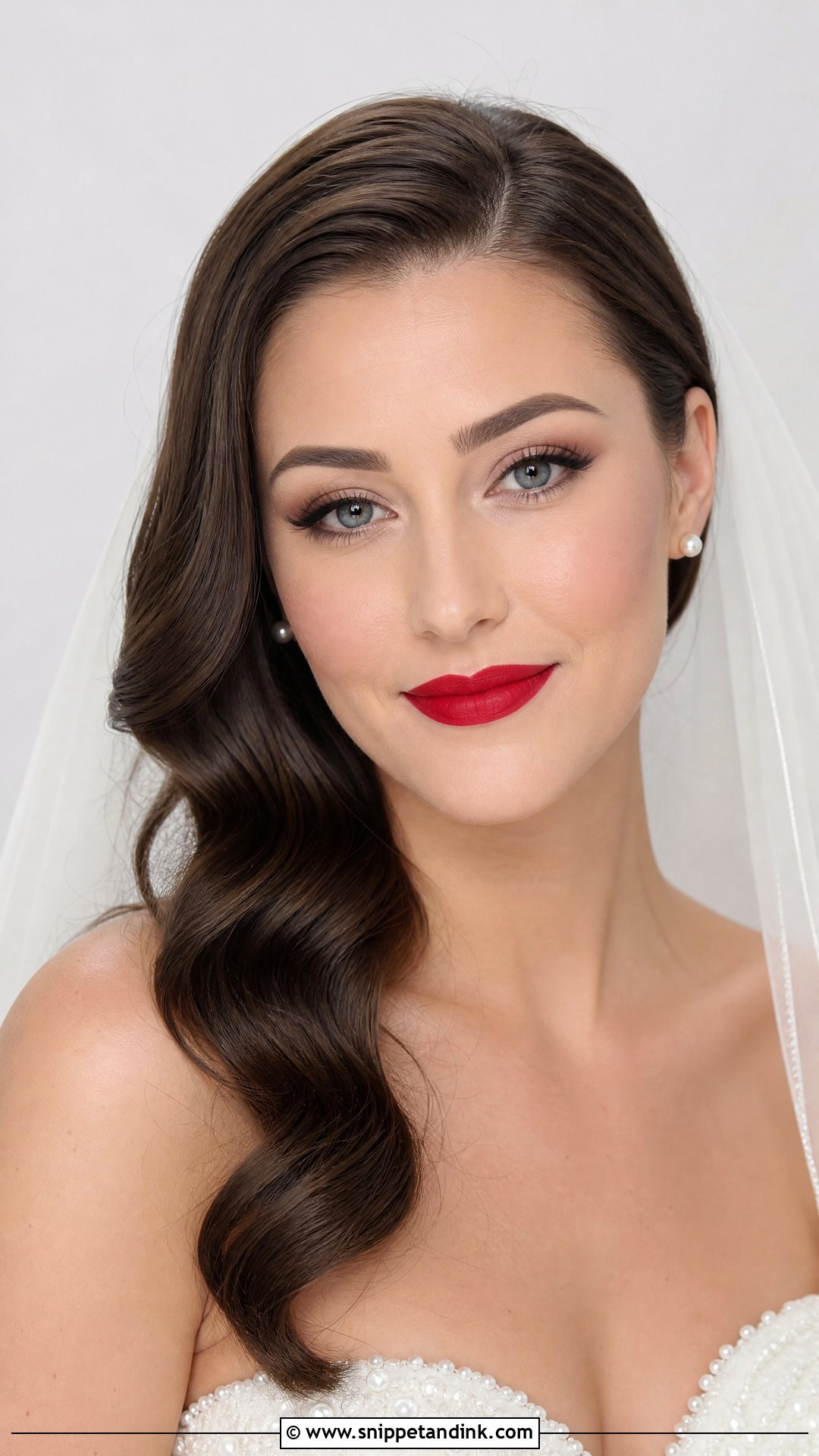Red Lip Bridal Makeup For Hooded Eyes - Snippet and Ink - 25 Bridal Makeup for Hooded Eyes