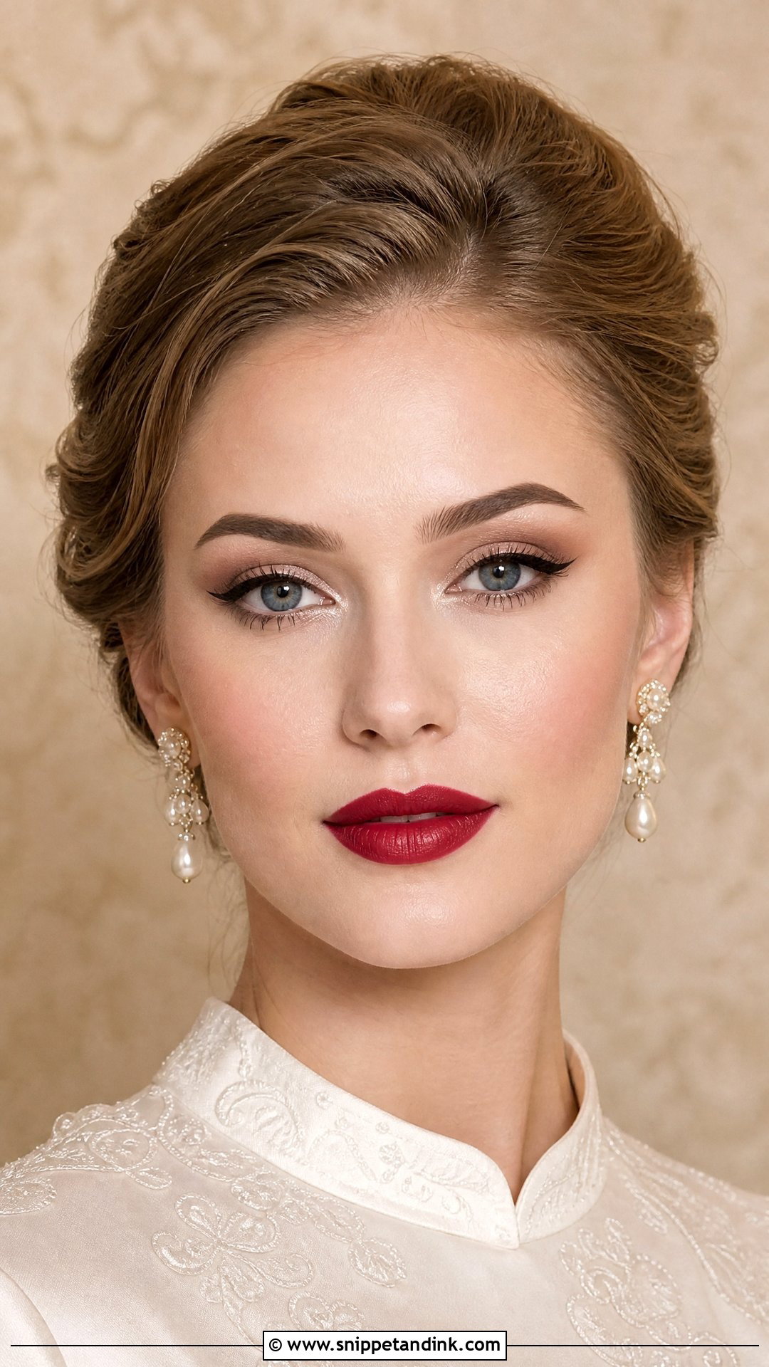 Red Lip Bridal Makeup For Small Eyes - Snippet and Ink - 20 Bridal Makeup for Small Eyes