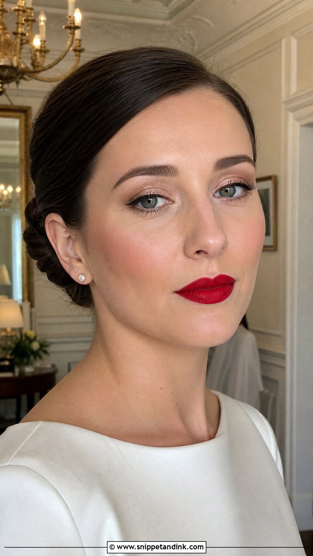 Red Lip Bridal Makeup - Snippet and Ink - 20 Best Bridal Makeup Ideas