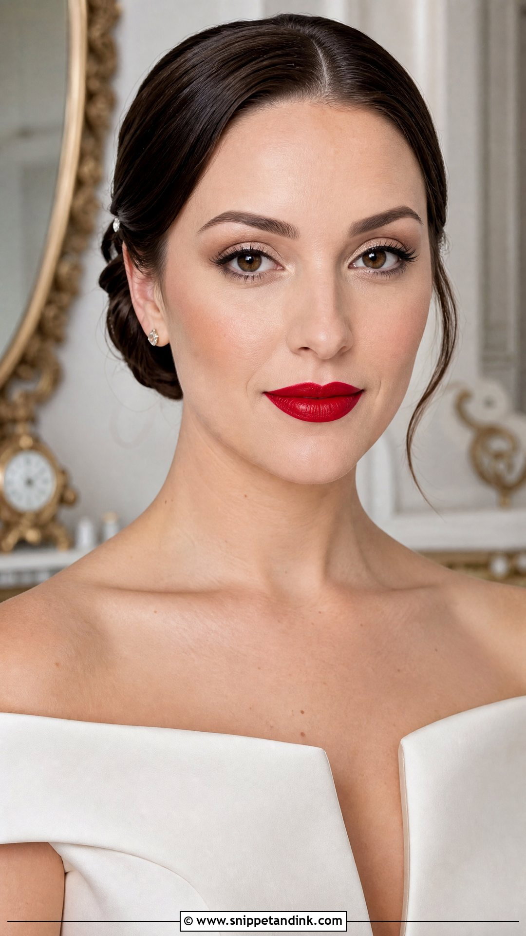Red Lip Bride Makeup For Blue Eyes Brunette - Snippet and Ink - 20 Bride Makeup for Blue Eyes Brunette