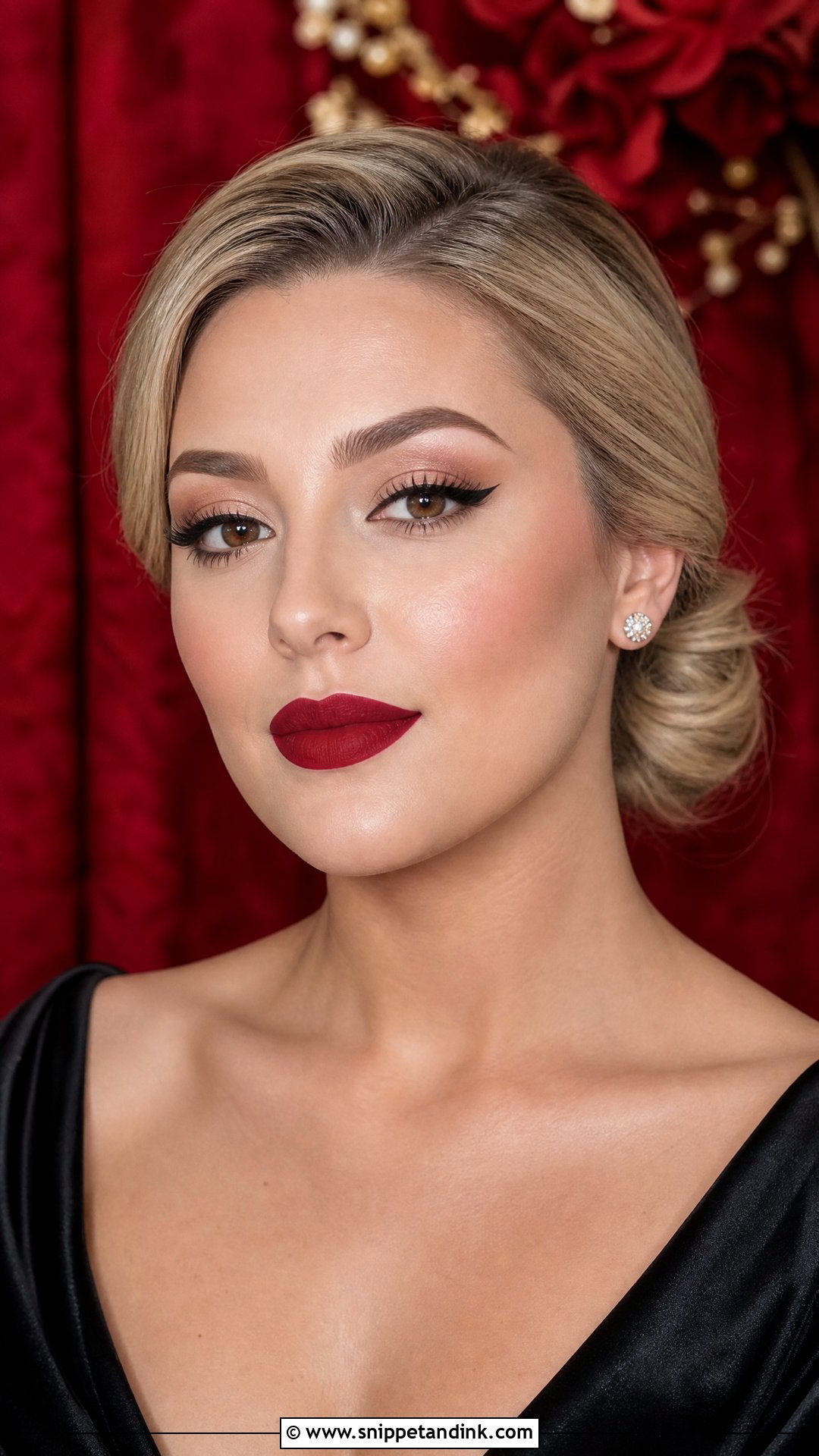 Red Lip Halloween Wedding Makeup - Snippet and Ink - 20 Halloween Wedding Makeup Ideas