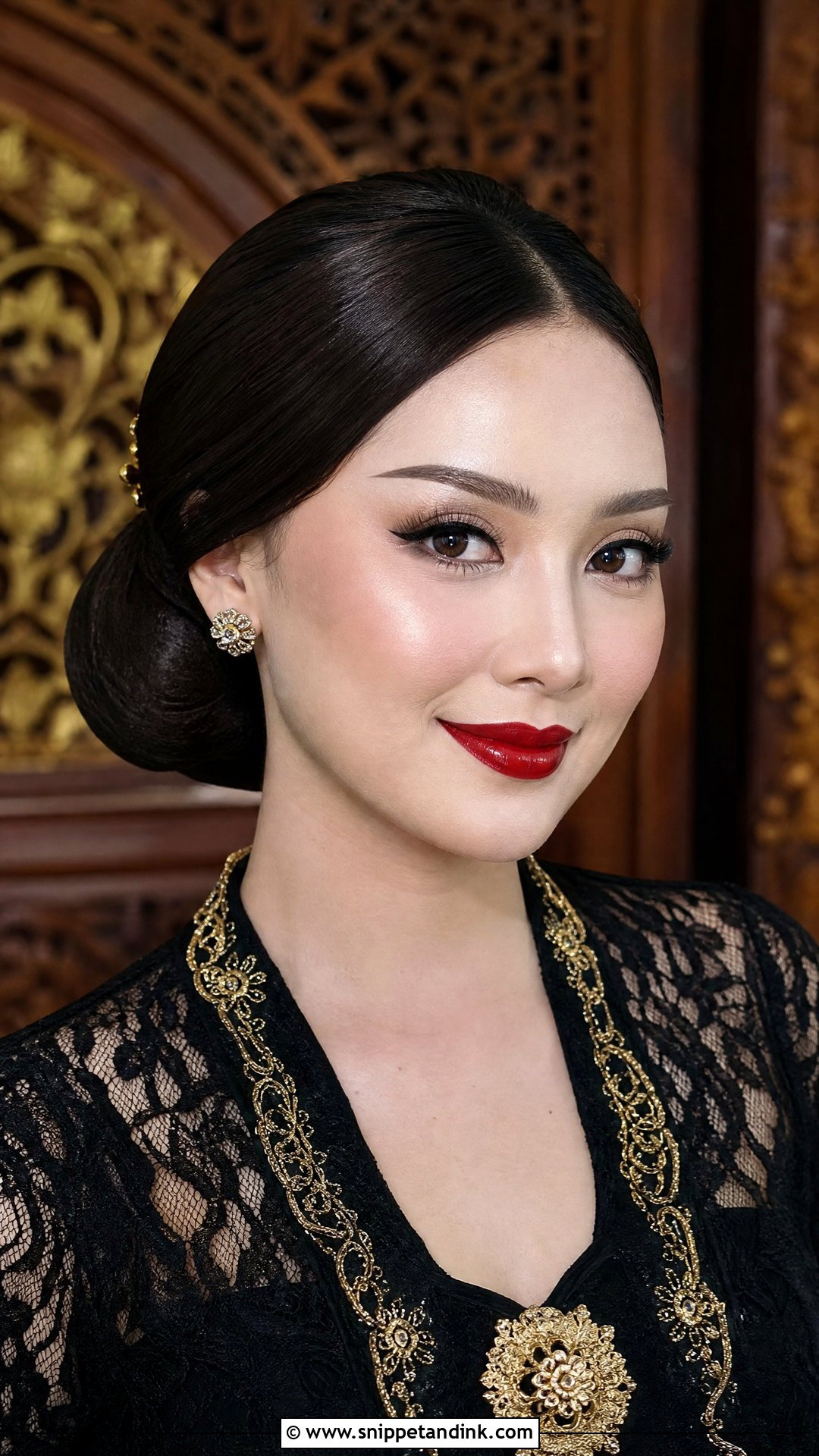 Red Lip Indonesian Wedding Makeup - Snippet and Ink - 20 Indonesia Wedding Makeup Ideas