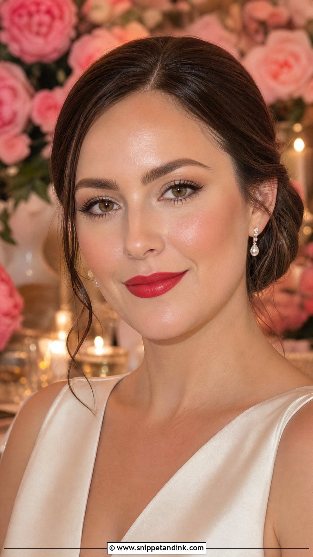 Red Lip Spring Wedding Makeup - Snippet and Ink - 20 Spring Wedding Makeup Looks