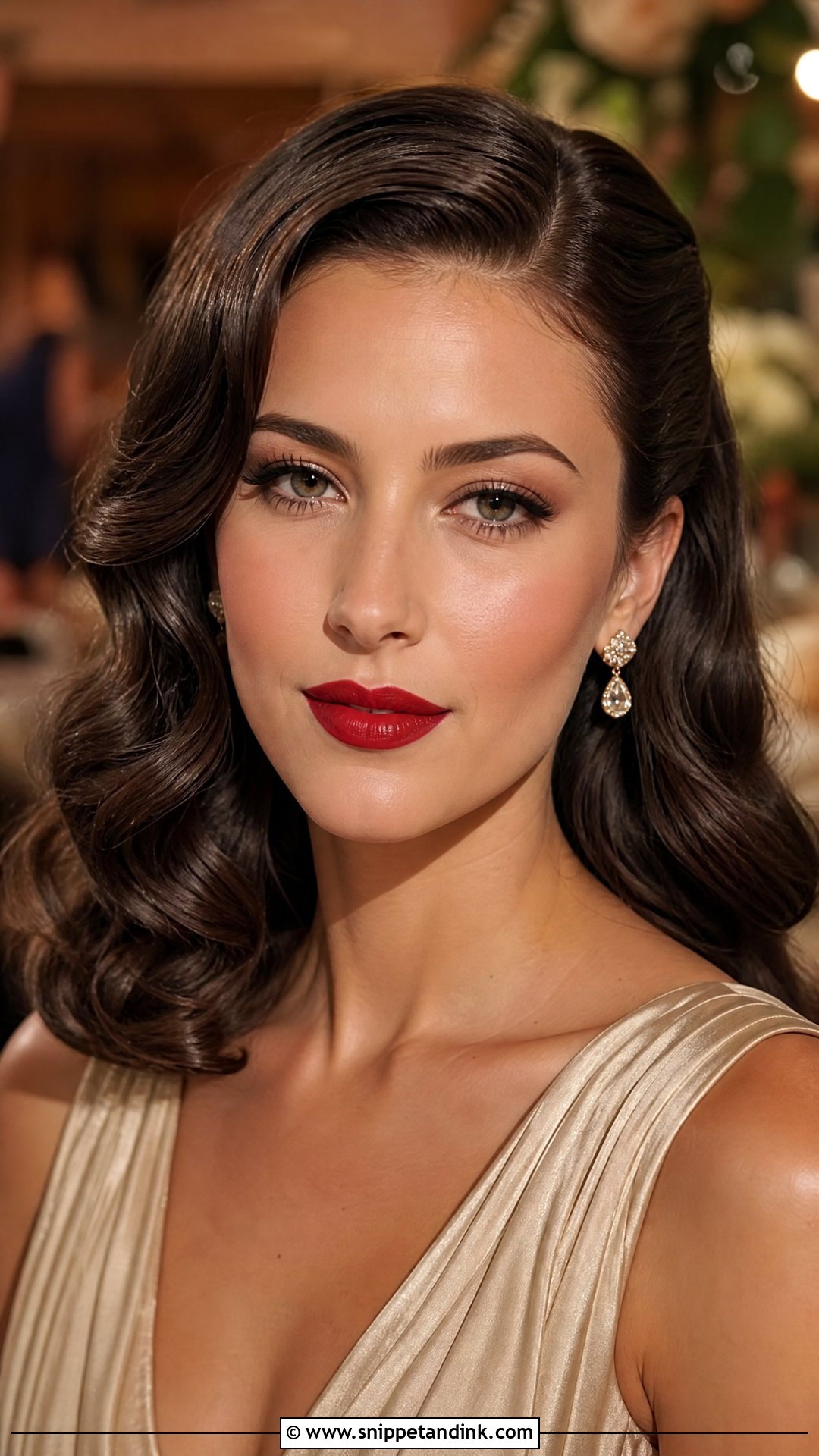 Red Lip Wedding Guest Makeup - Snippet and Ink - 20 Easy Wedding Guest Makeup Ideas