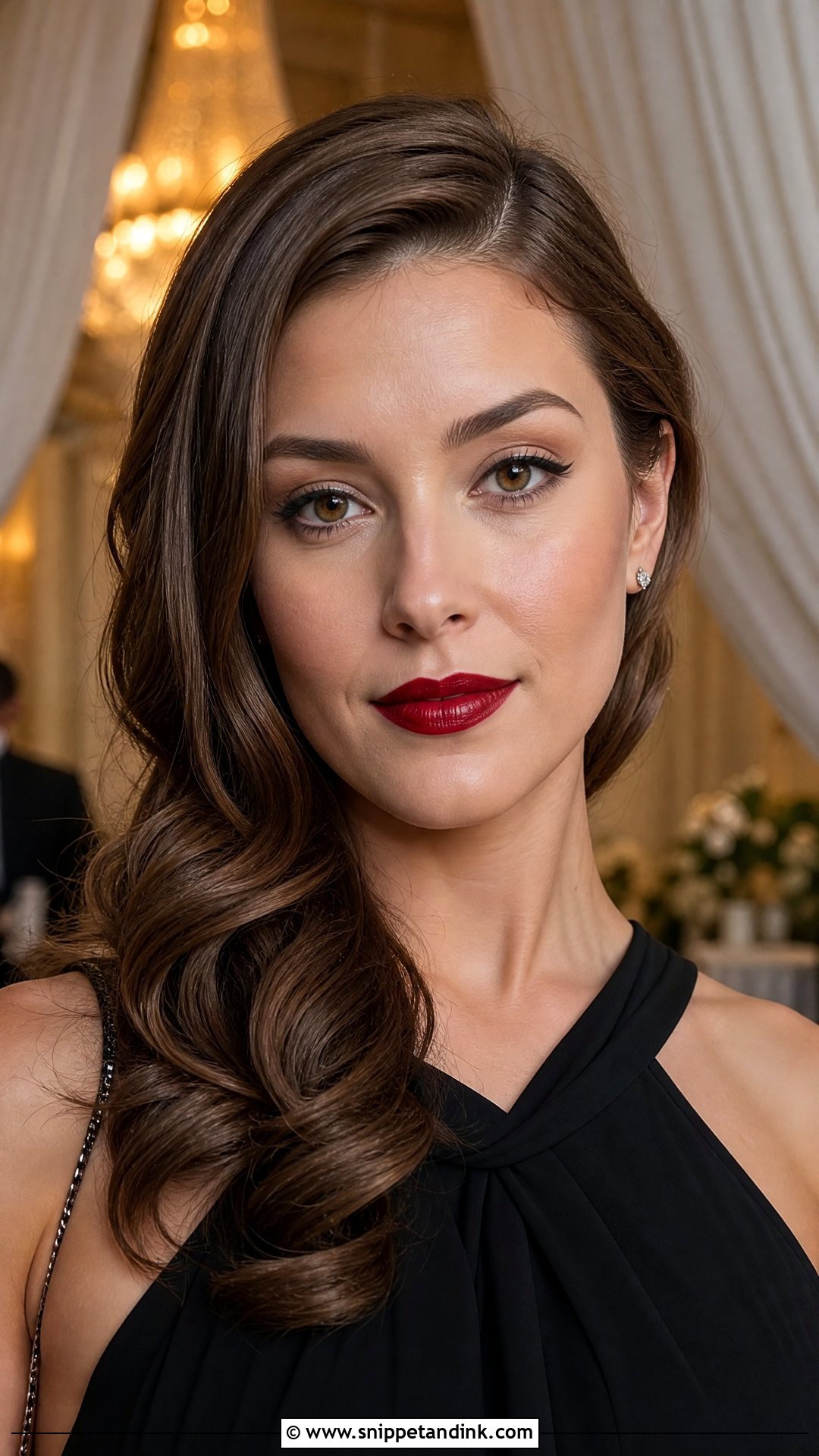 Red Lip Wedding Guest Makeup - Snippet and Ink - 20 Simple Makeup for Wedding Guest Ideas
