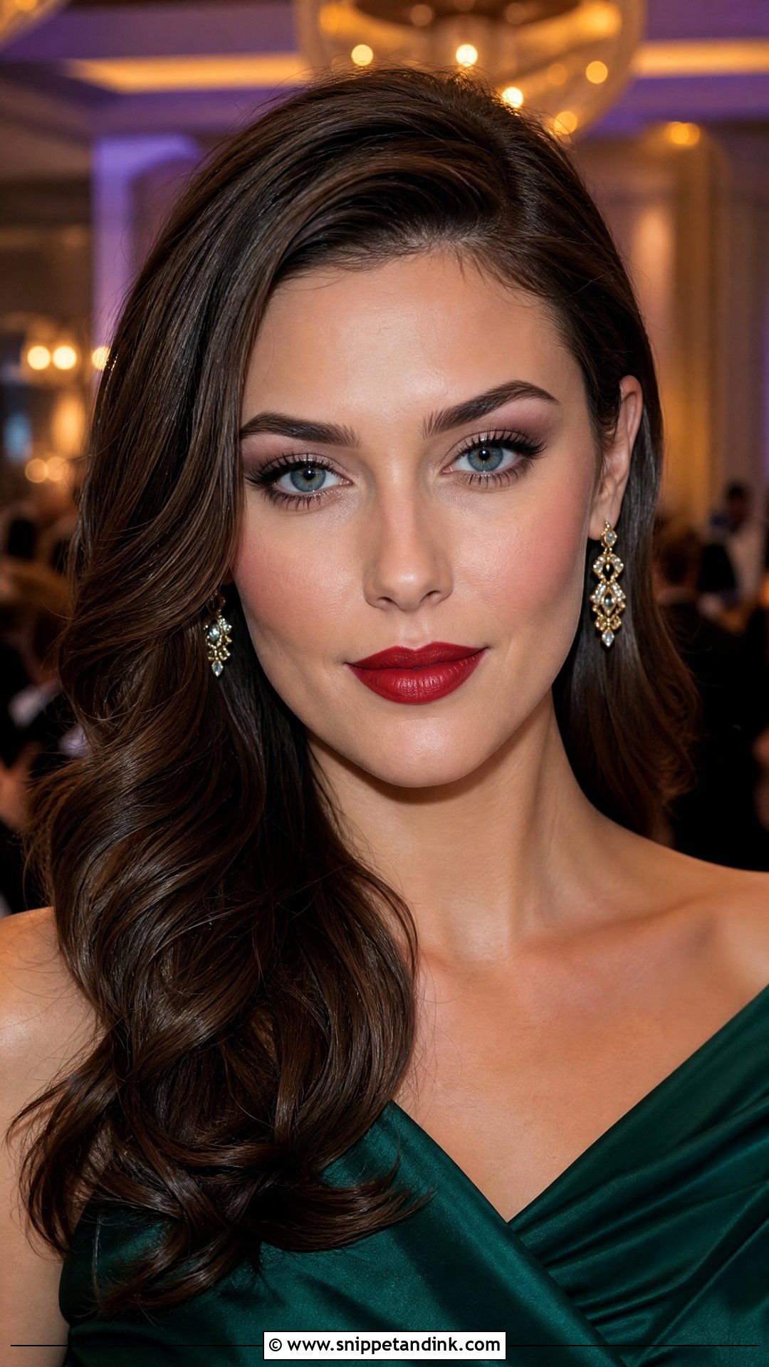 Red Lip Wedding Guest Makeup For Blue Eyes - Snippet and Ink - 25 Wedding Guest Makeup for Blue Eyes