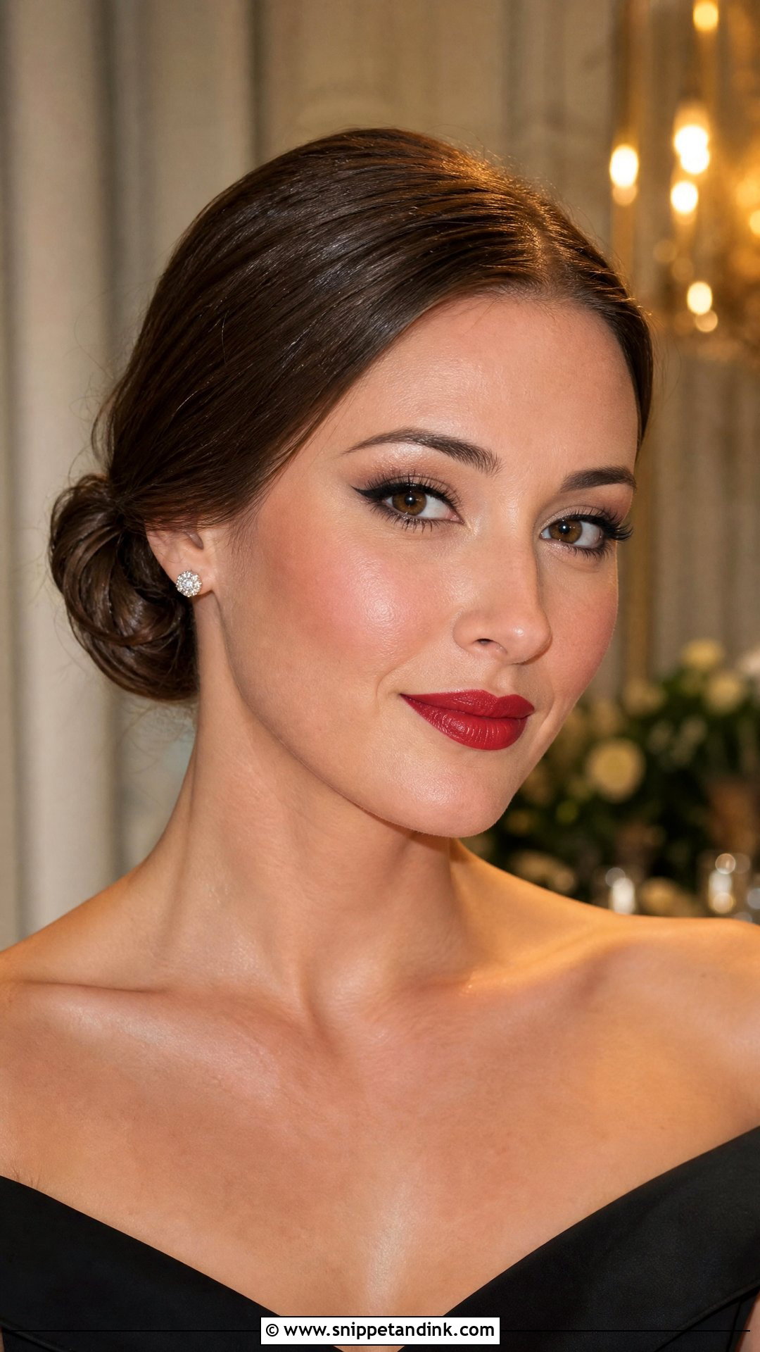 Red Lip Wedding Guest Makeup - Snippet and Ink - 20 Bridal Guest Makeup Ideas