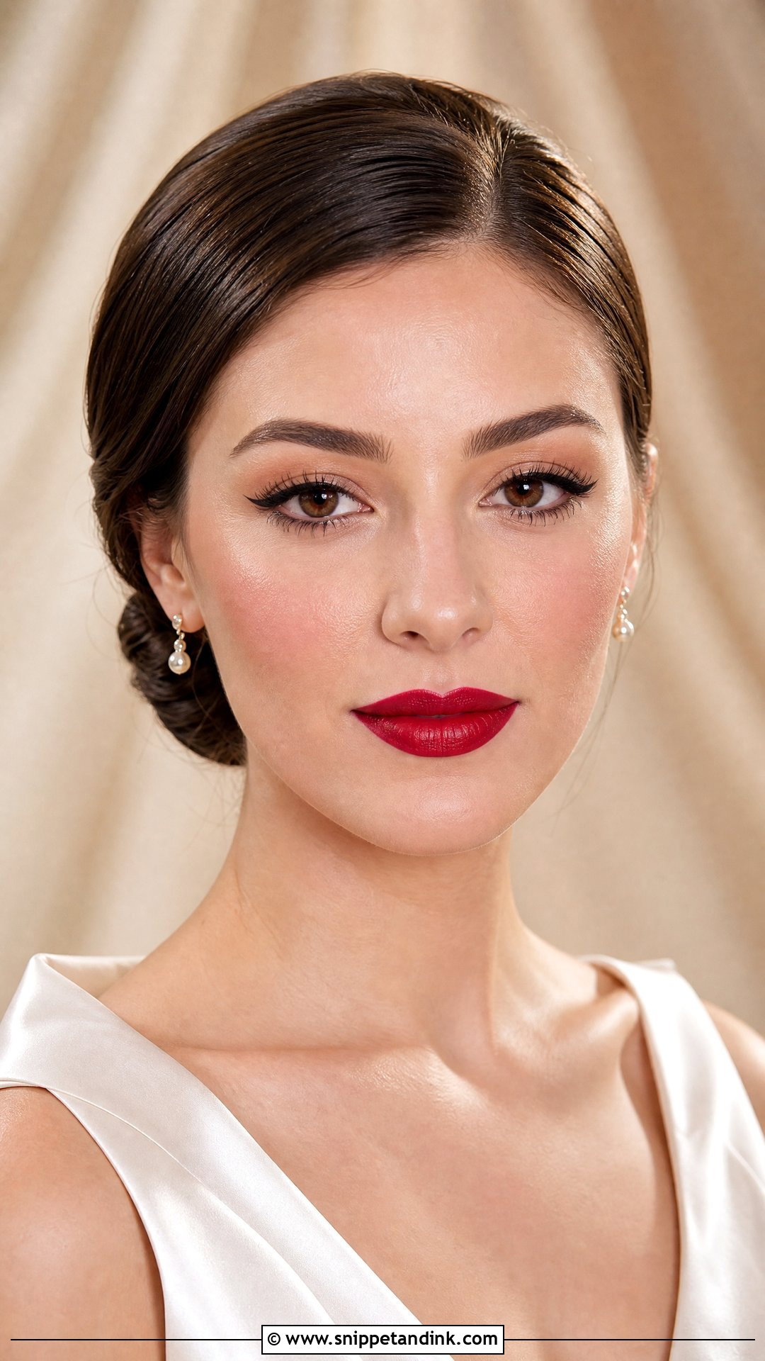 Red Lip Wedding Makeup - Snippet and Ink - 20 Classy Wedding Makeup Ideas