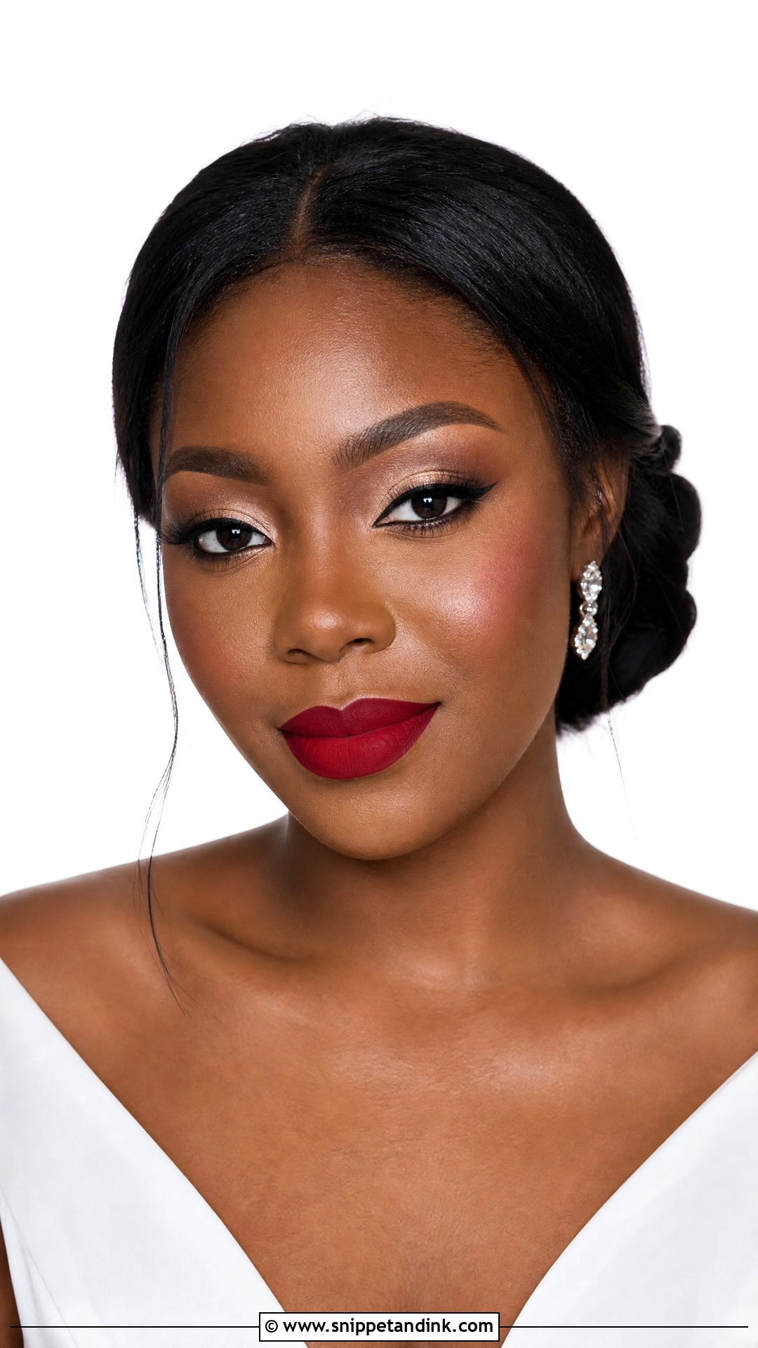 Red Lip Wedding Makeup - Snippet and Ink - 35 Wedding Makeup Ideas