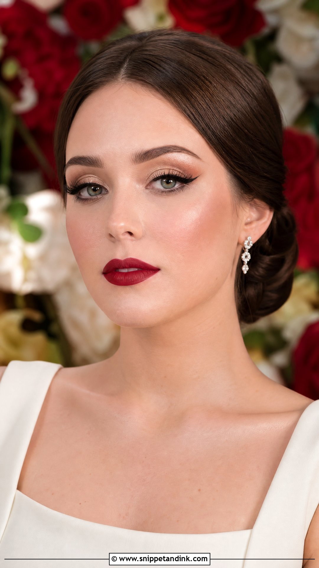 Red Lip Wedding Makeup - Snippet and Ink - 20 Heavy Wedding Makeup Ideas