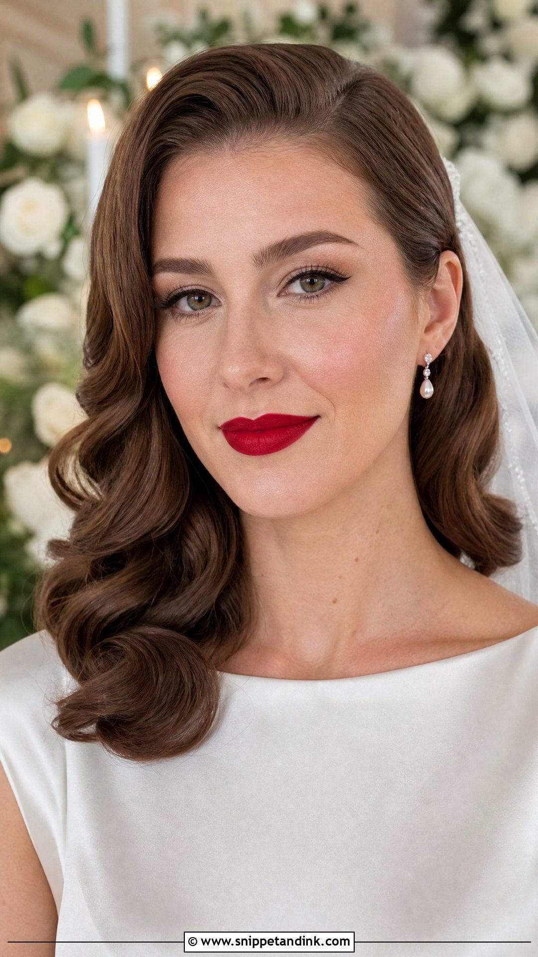 Red Lip Wedding Makeup - Snippet and Ink - 20 Wedding Makeup Aesthetic Ideas