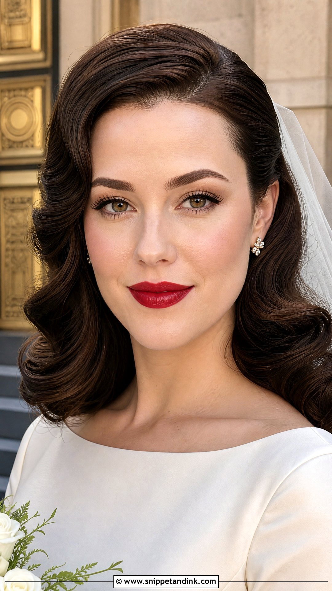 Red Lip Wedding Makeup - Snippet and Ink - 20 Wedding Makeup 2025 Trends
