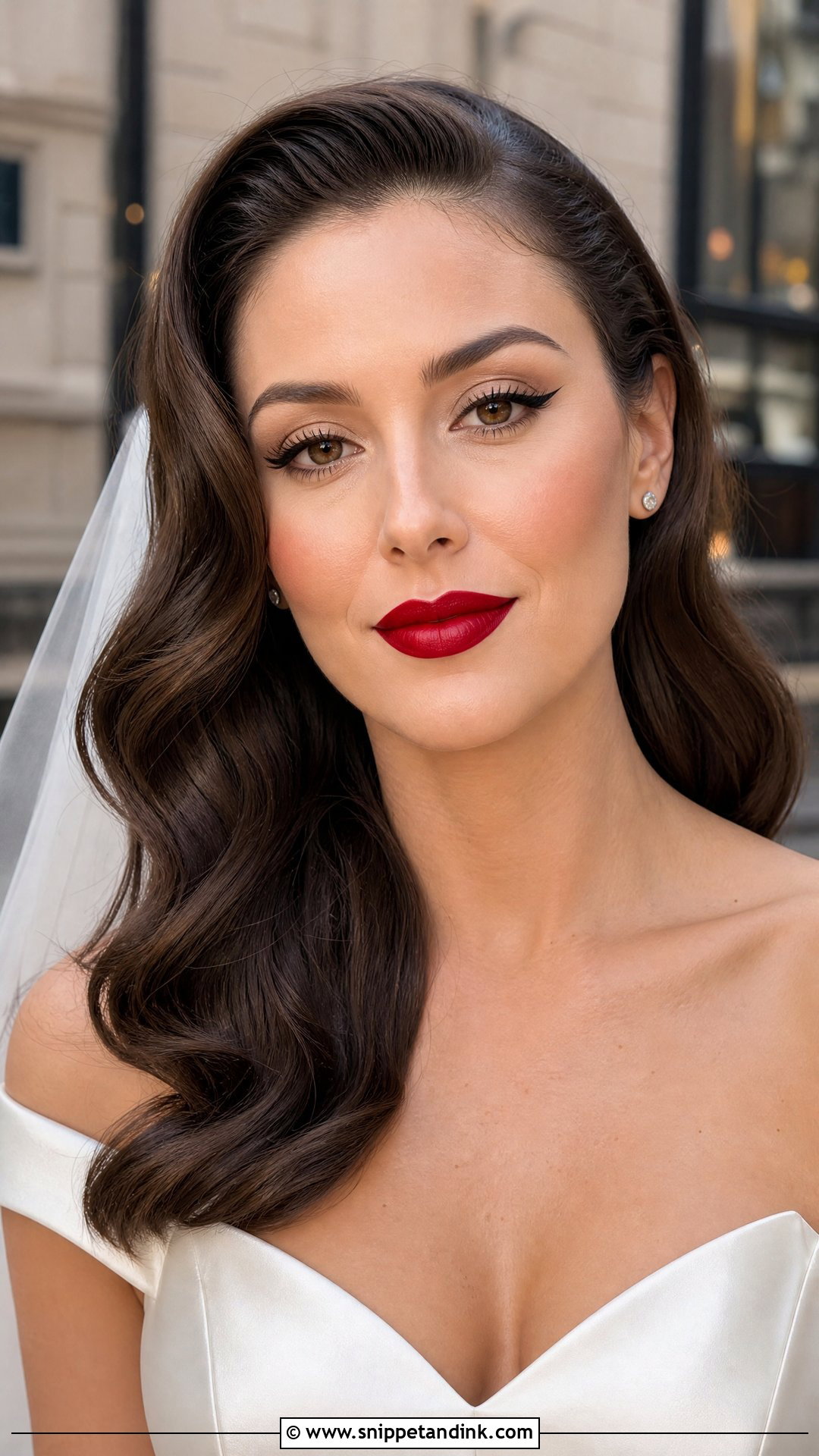Red Lip Wedding Makeup - Snippet and Ink - 20 Wedding Makeup Inspo Ideas