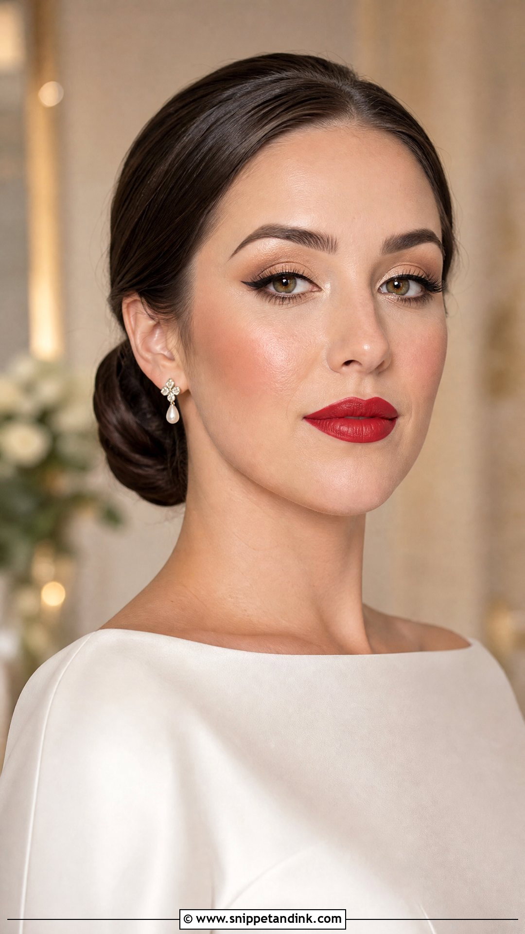 Red Lip Wedding Makeup - Snippet and Ink - 20 Wedding Makeup Tips