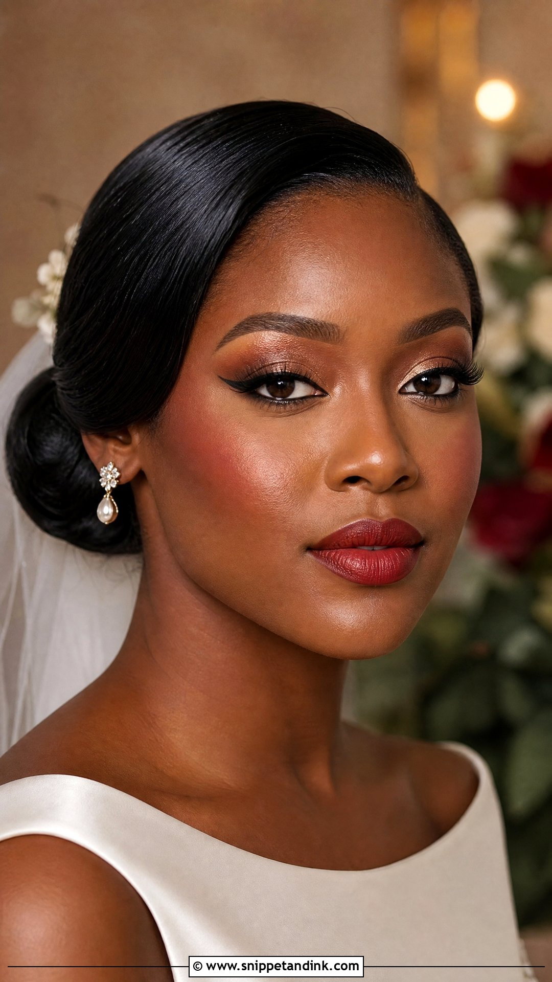 Red Lip Wedding Makeup For Brown Skin - Snippet and Ink - 20 Wedding Makeup for Brown Skin Ideas