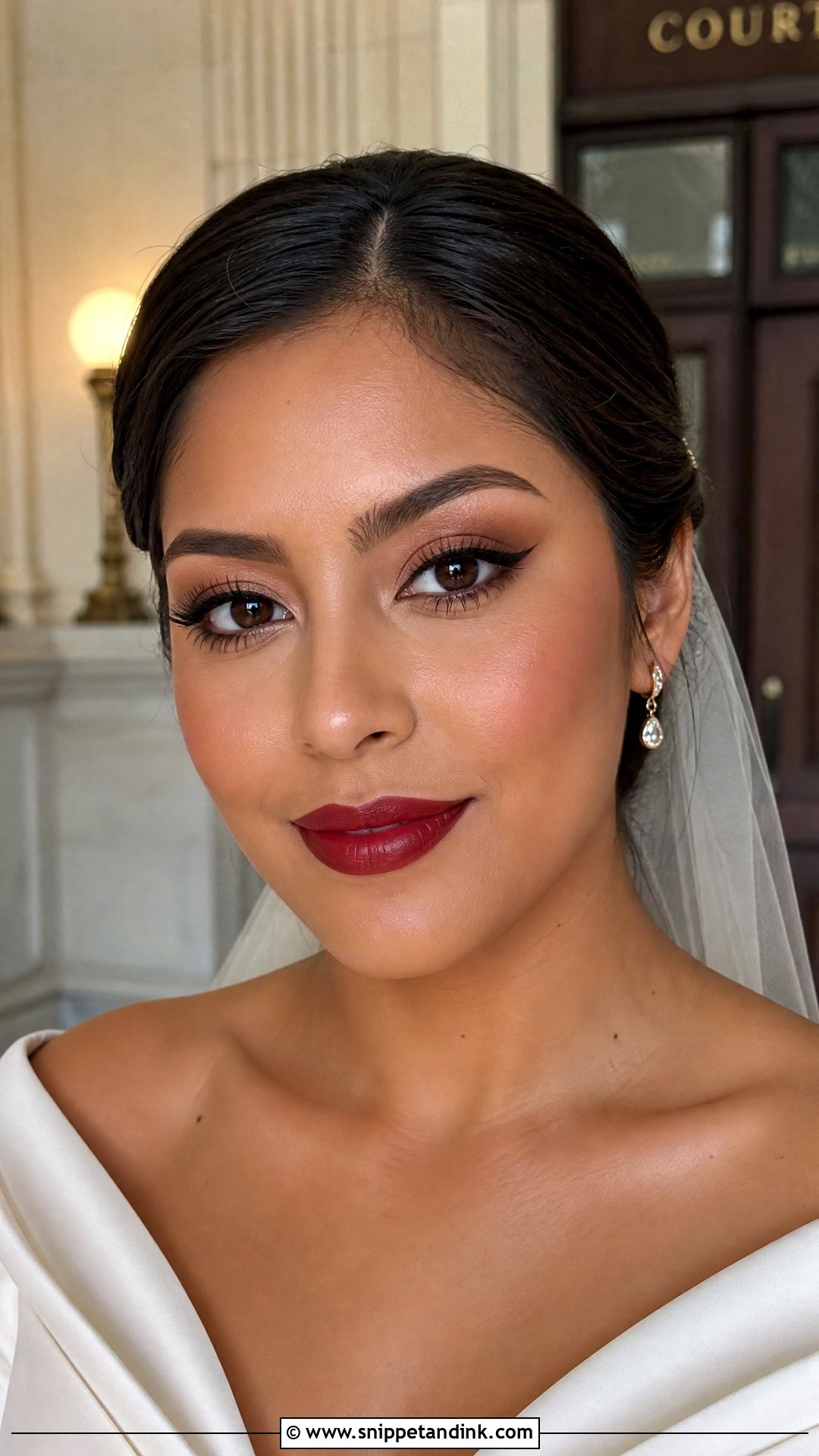 Red Lip Wedding Makeup For Brown Skin - Snippet and Ink - 20 Wedding Makeup Brown Skin Ideas