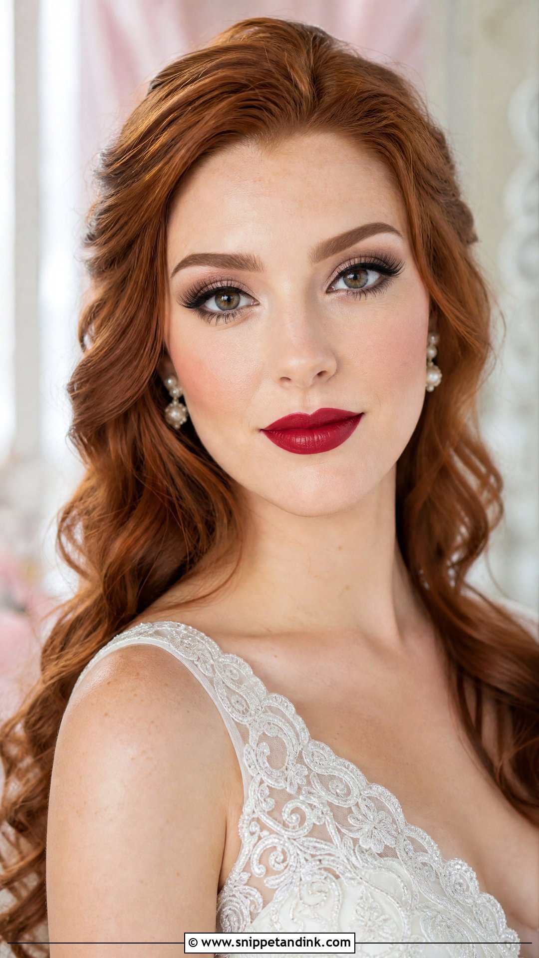 Red Lip Wedding Makeup For Fair Skin - Snippet and Ink - 20 Red Lip Wedding Makeup Ideas