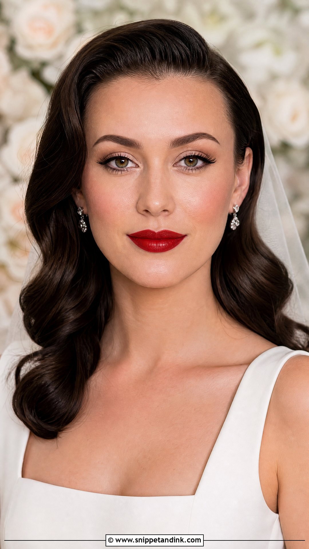 Red Lip Wedding Makeup For Green Eyes - Snippet and Ink - 30 Wedding Makeup for Green Eyes