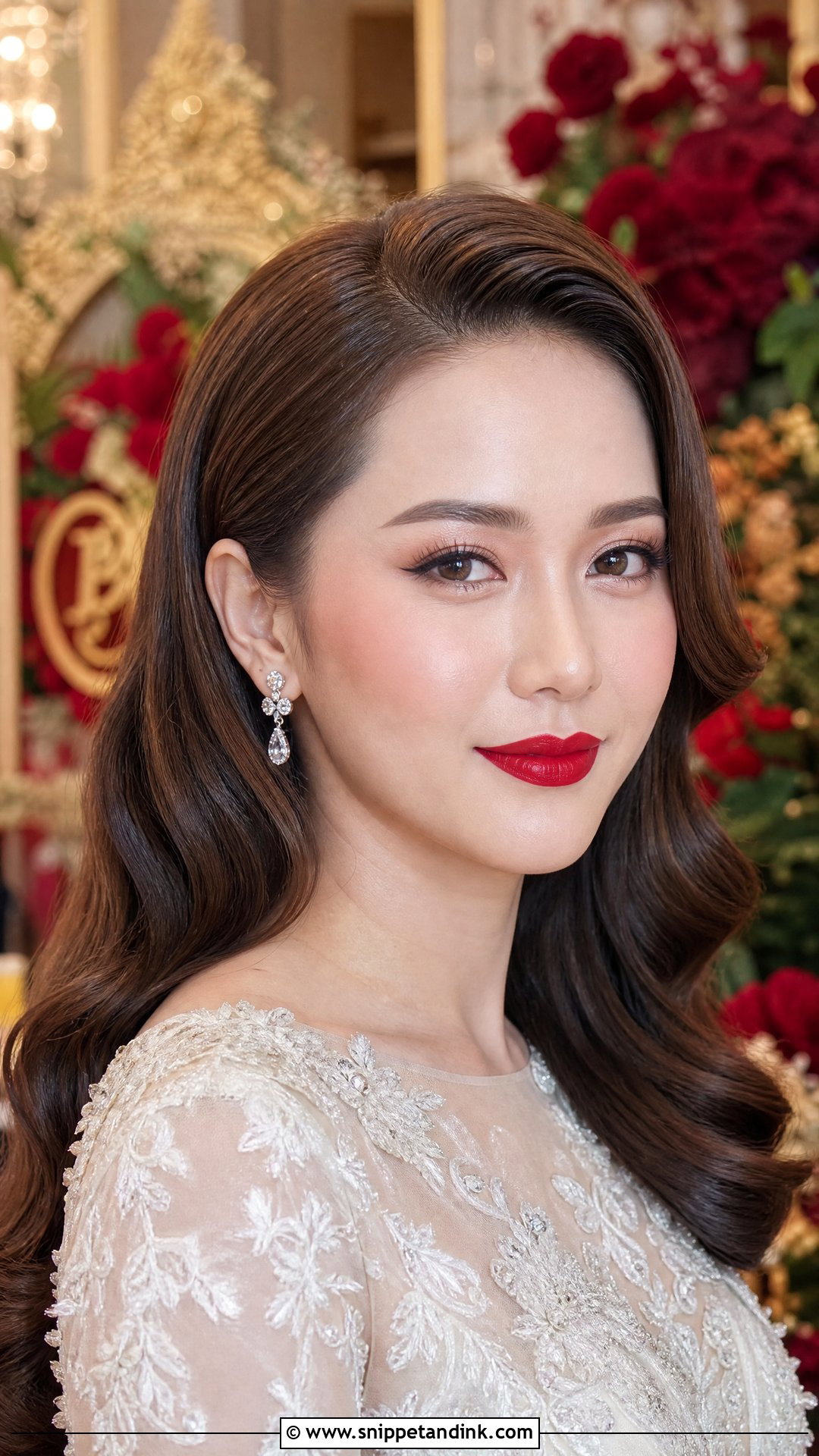 Red Lip Wedding Makeup Thailand - Snippet and Ink - 25 Thailand Wedding Makeup Look Ideas
