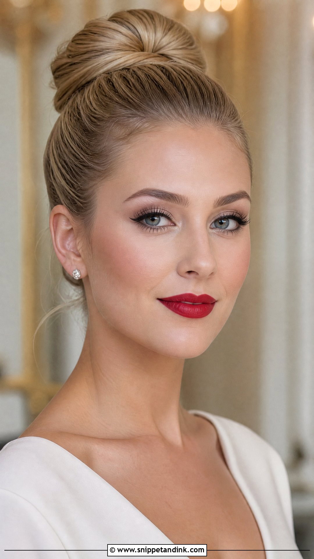 Red Lip Wedding Makeup With Matte Skin - Snippet and Ink - 20 Red Lip Wedding Makeup Ideas