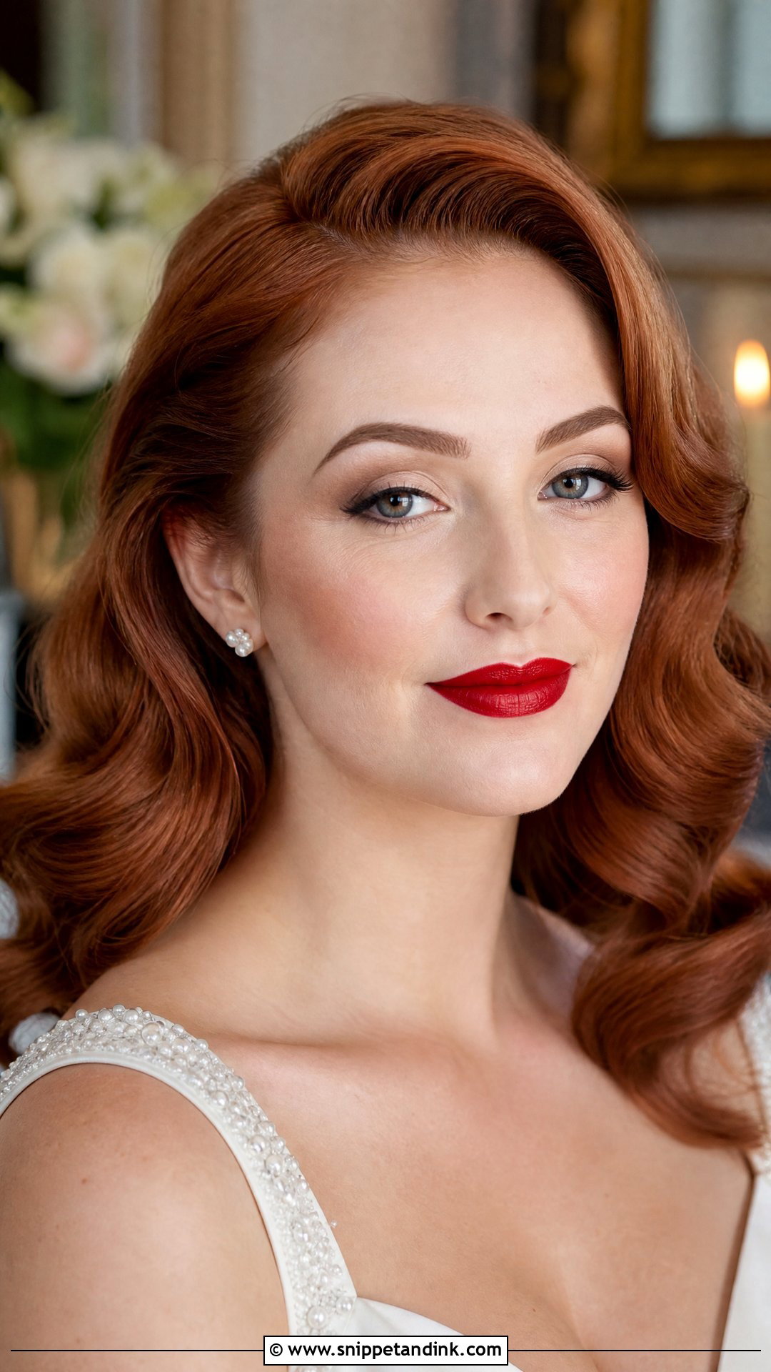 Red Lip Wedding Makeup for Hooded Eyes - Snippet and Ink - 25 Wedding Makeup for Hooded Eyes