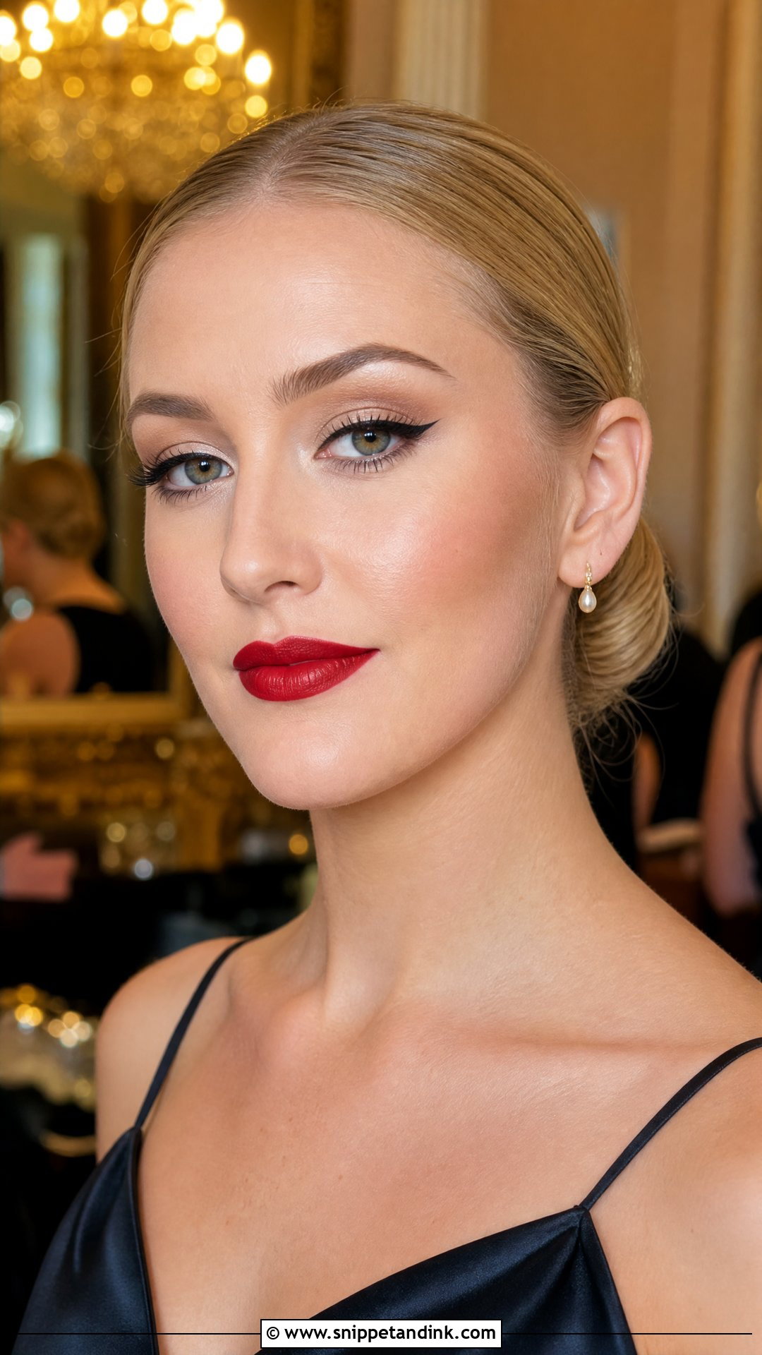 Red Lip Wedding Party Makeup - Snippet and Ink - 25 Makeup for Wedding Party Ideas