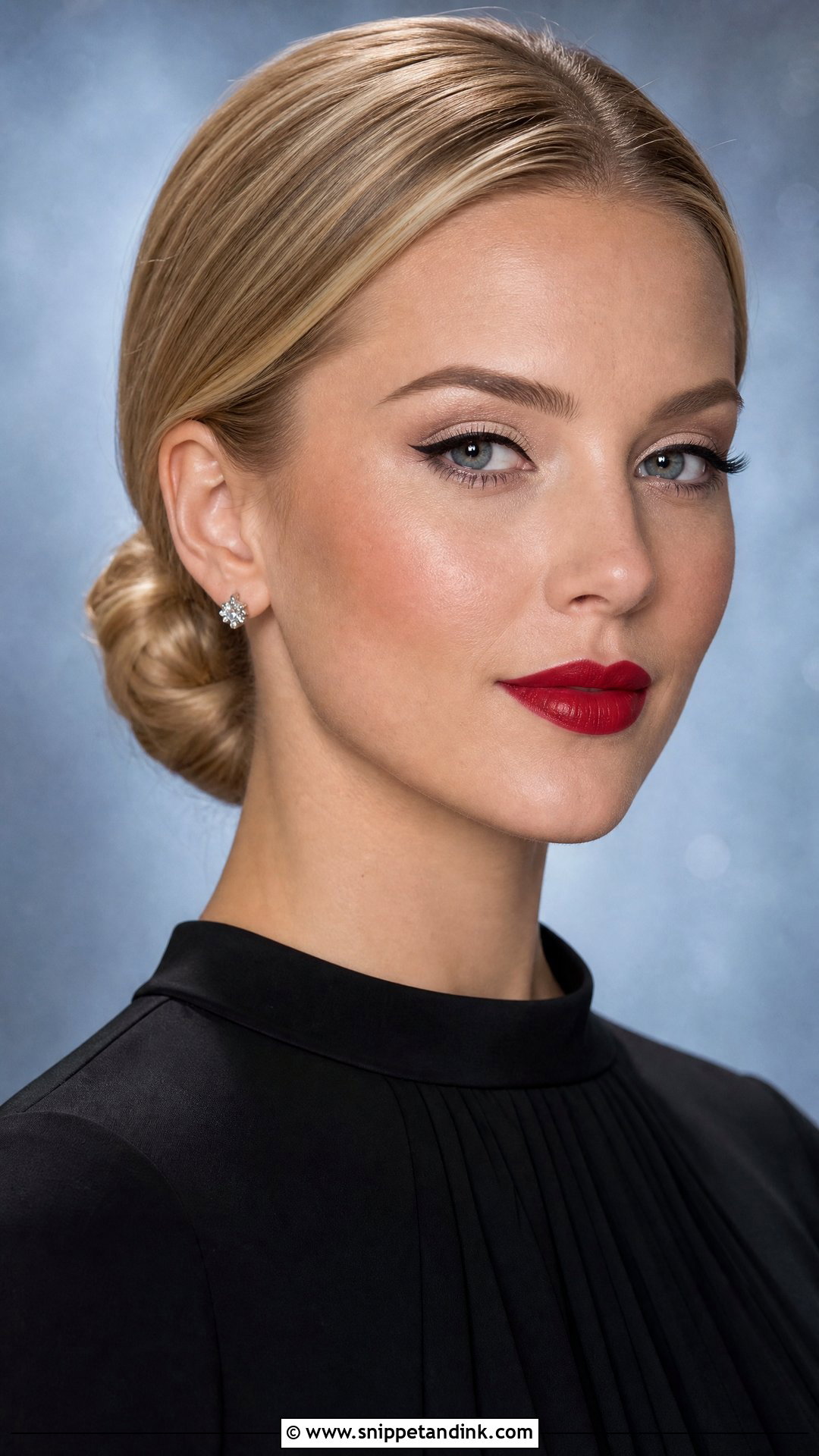 Red Lip Winter Wedding Makeup - Snippet and Ink - 20 Winter Wedding Makeup Looks