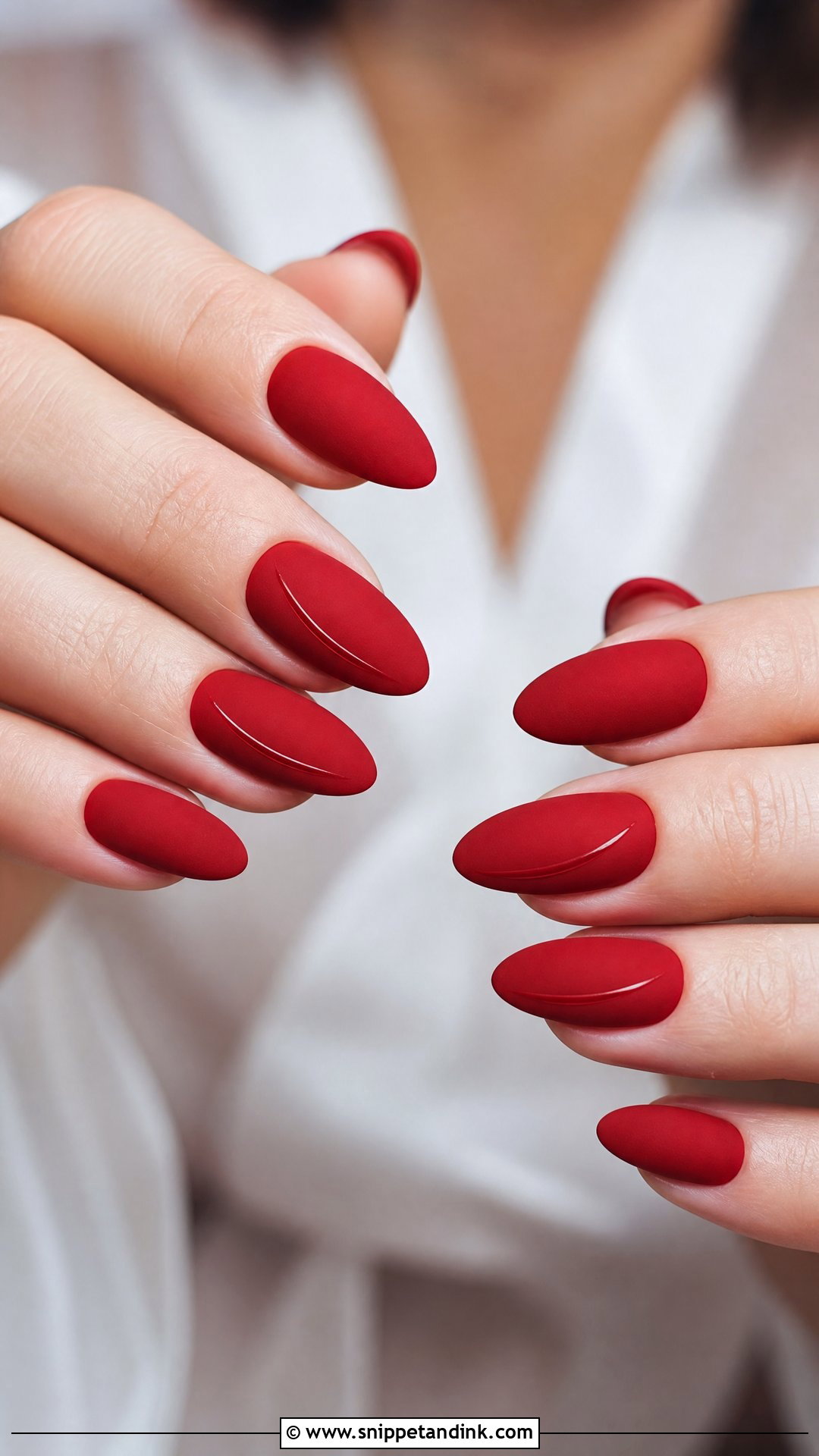 Red Matte Bridal Nails - Snippet and Ink - 25 Red Bridal Wedding Nails