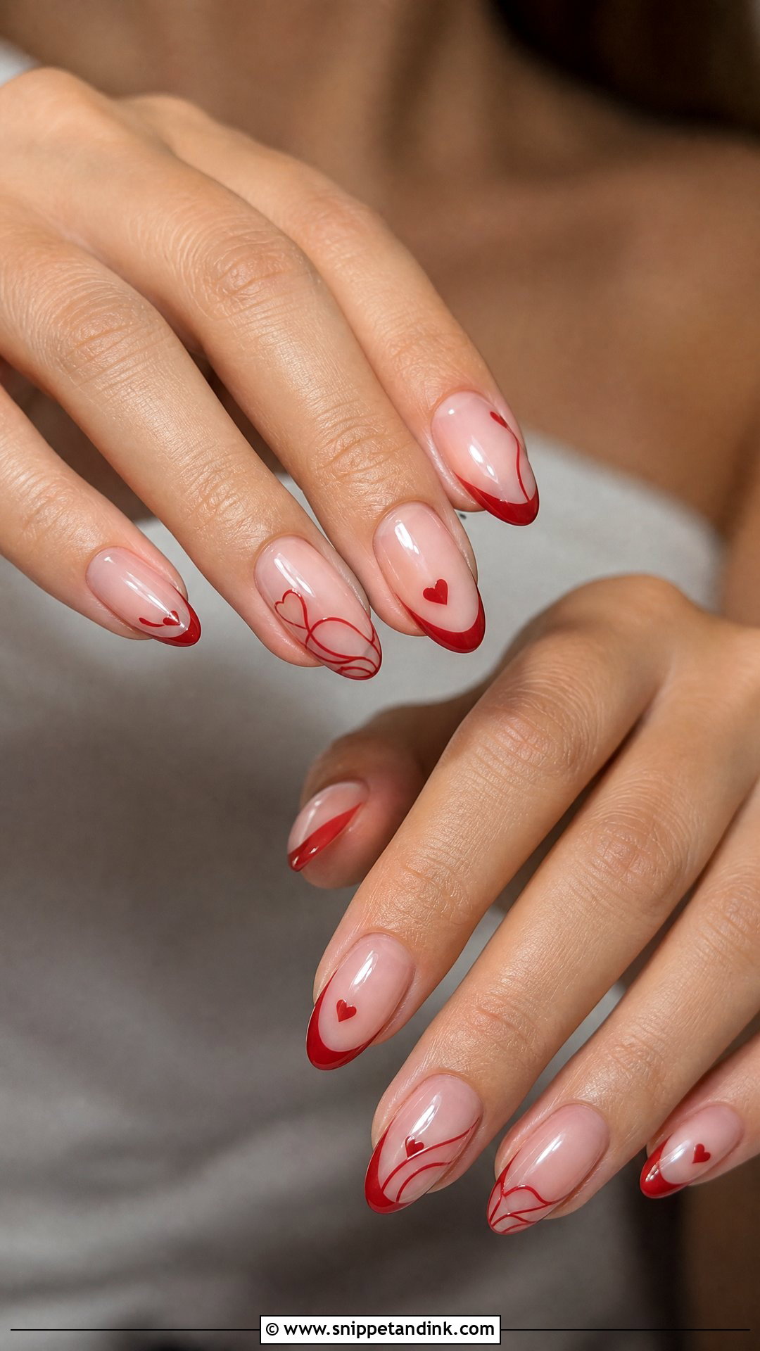 Red Nude Wedding Nails - Snippet and Ink - 25 Red Wedding Nails