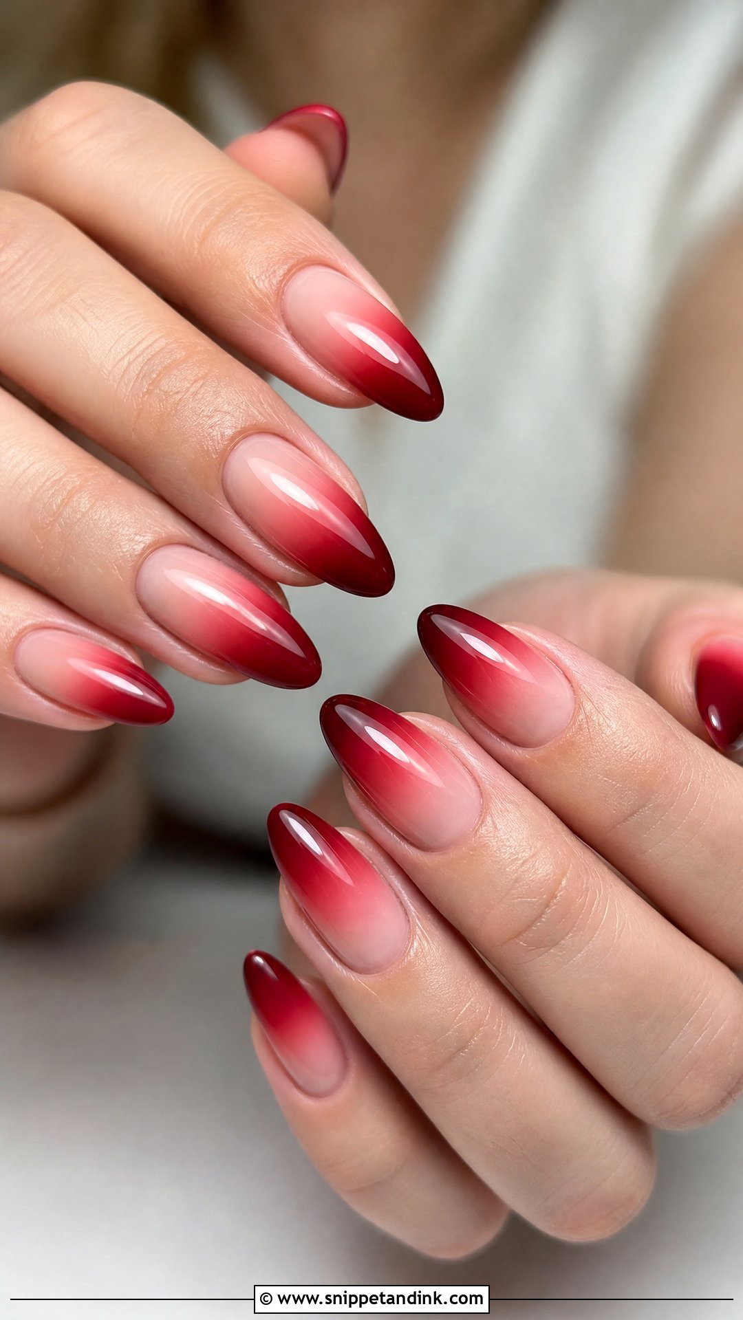 Red Ombre Bridal Nails - Snippet and Ink - 25 Red Bridal Nails
