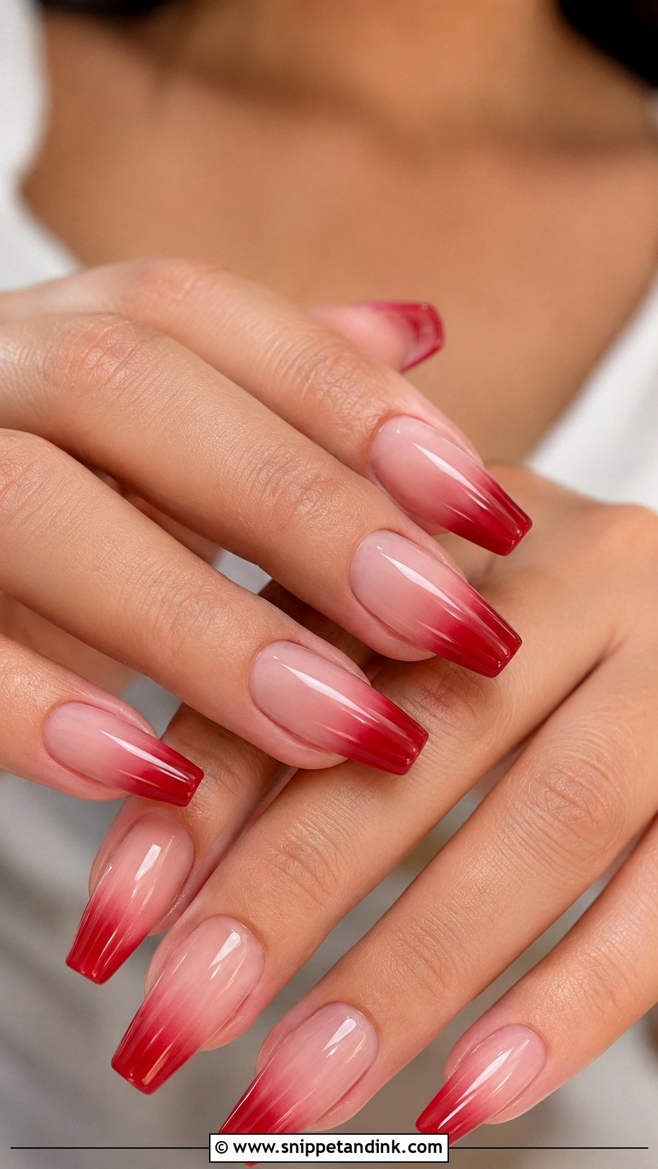 Red Ombre Bridal Nails - Snippet and Ink - 20 Red Bridal Nail Art Ideas