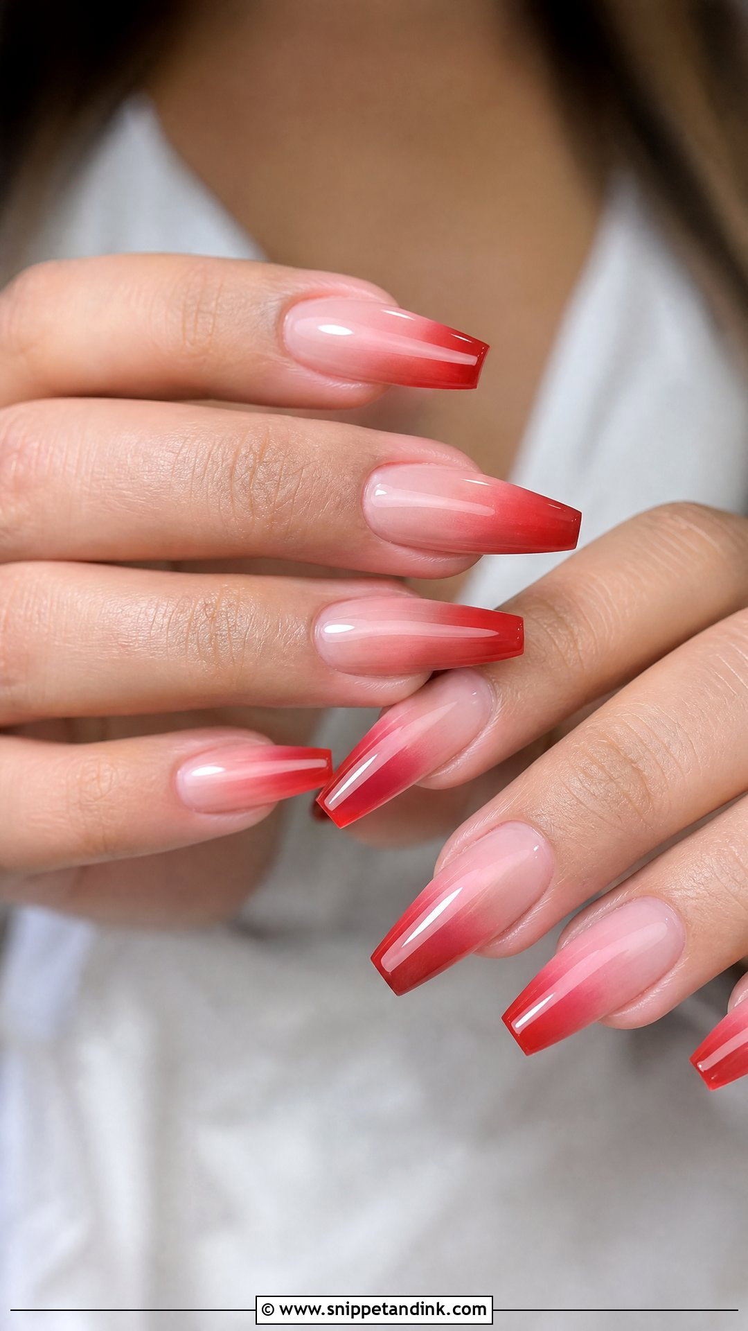 Red Ombre Wedding Nails - Snippet and Ink - 25 Elegant Red Wedding Nail Art Ideas