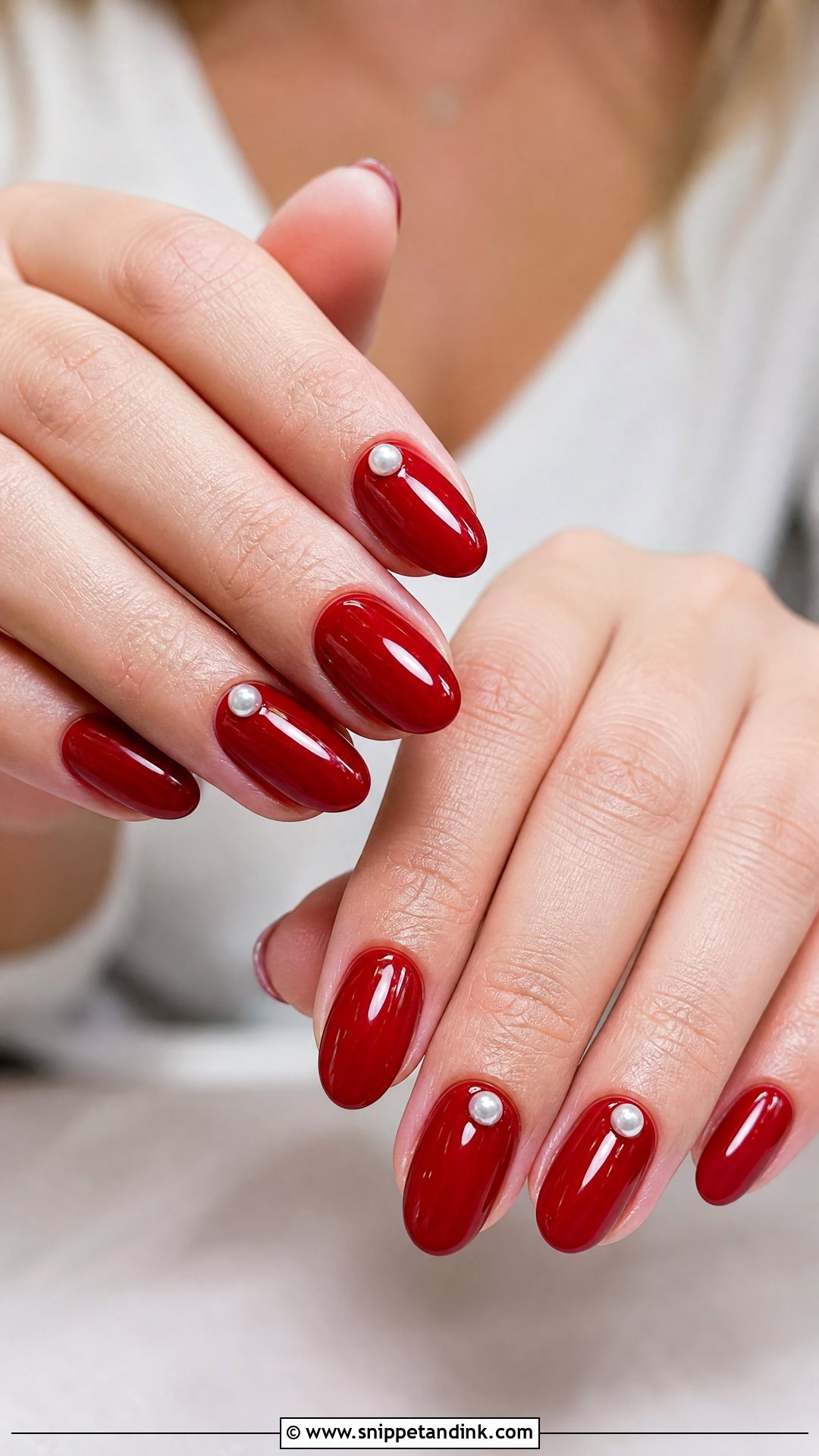 Red Pearl Wedding Nails - Snippet and Ink - 25 Red Wedding Nails